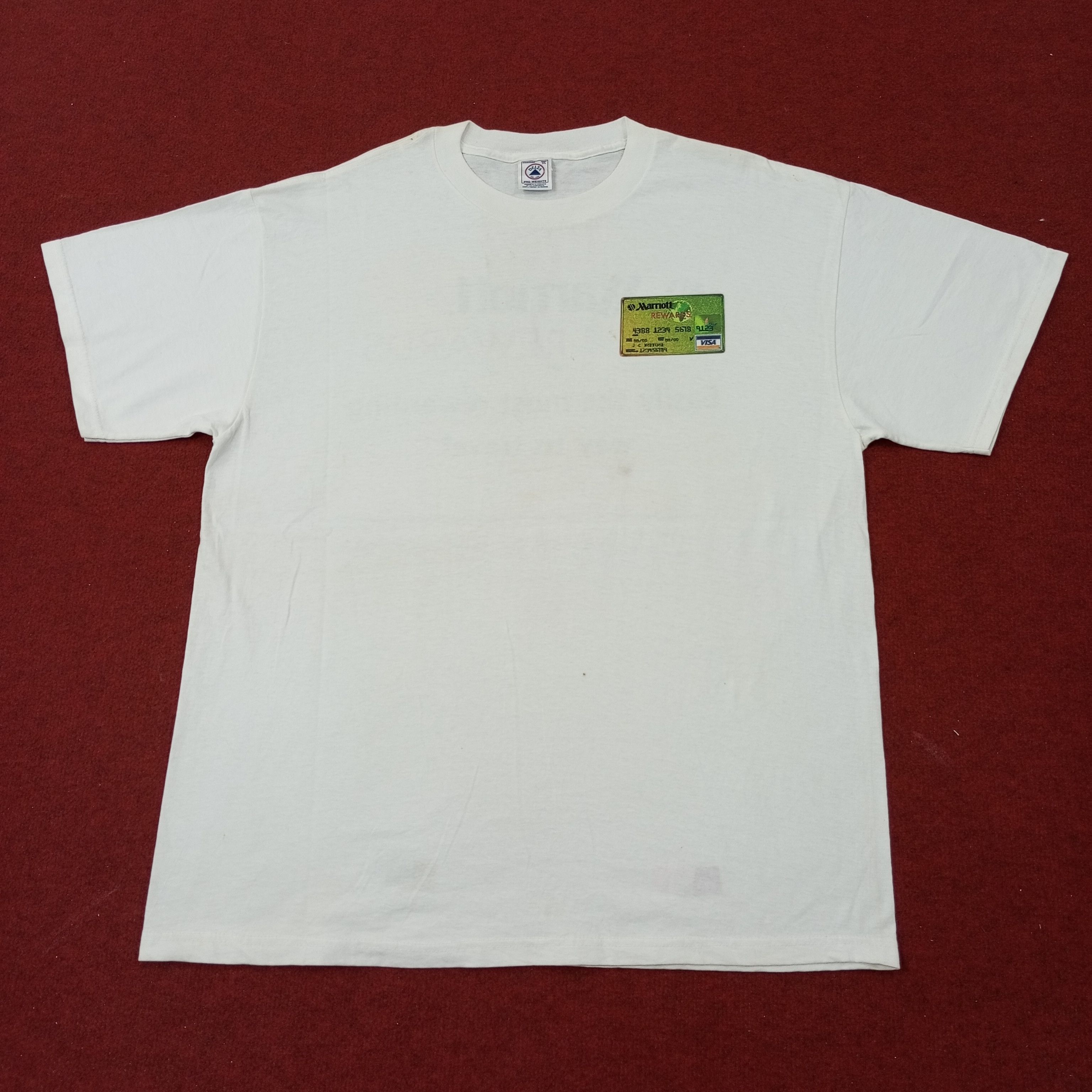 Vintage Visa Card Marriot Rewards Vintage Tshirt c239n10 Size US XL / EU 56 / 4 - 3 Thumbnail