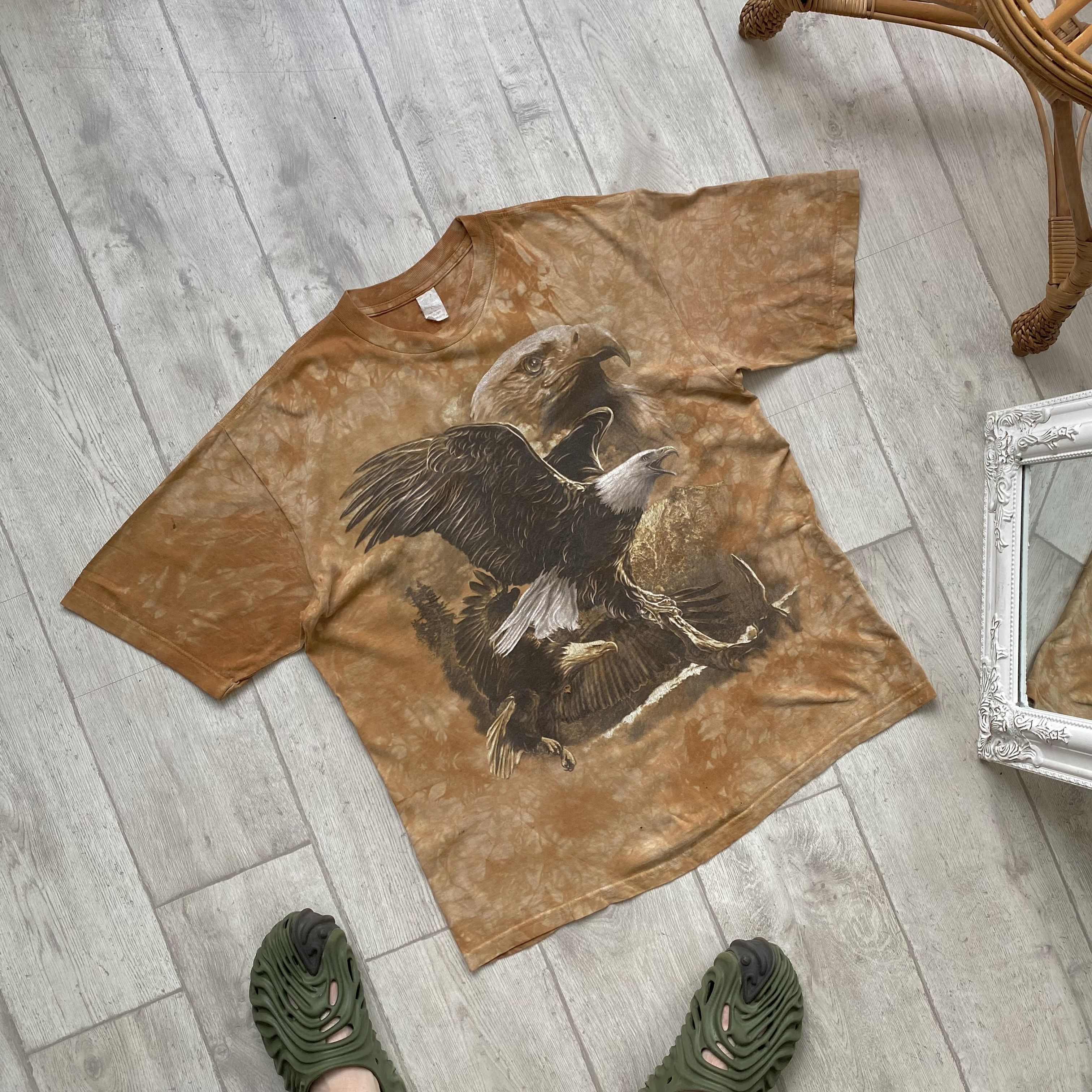 The Mountain 🦅 Distressed Vintage 90s USA Eagle Mountain tee animal Size US L / EU 52-54 / 3 - 8 Thumbnail