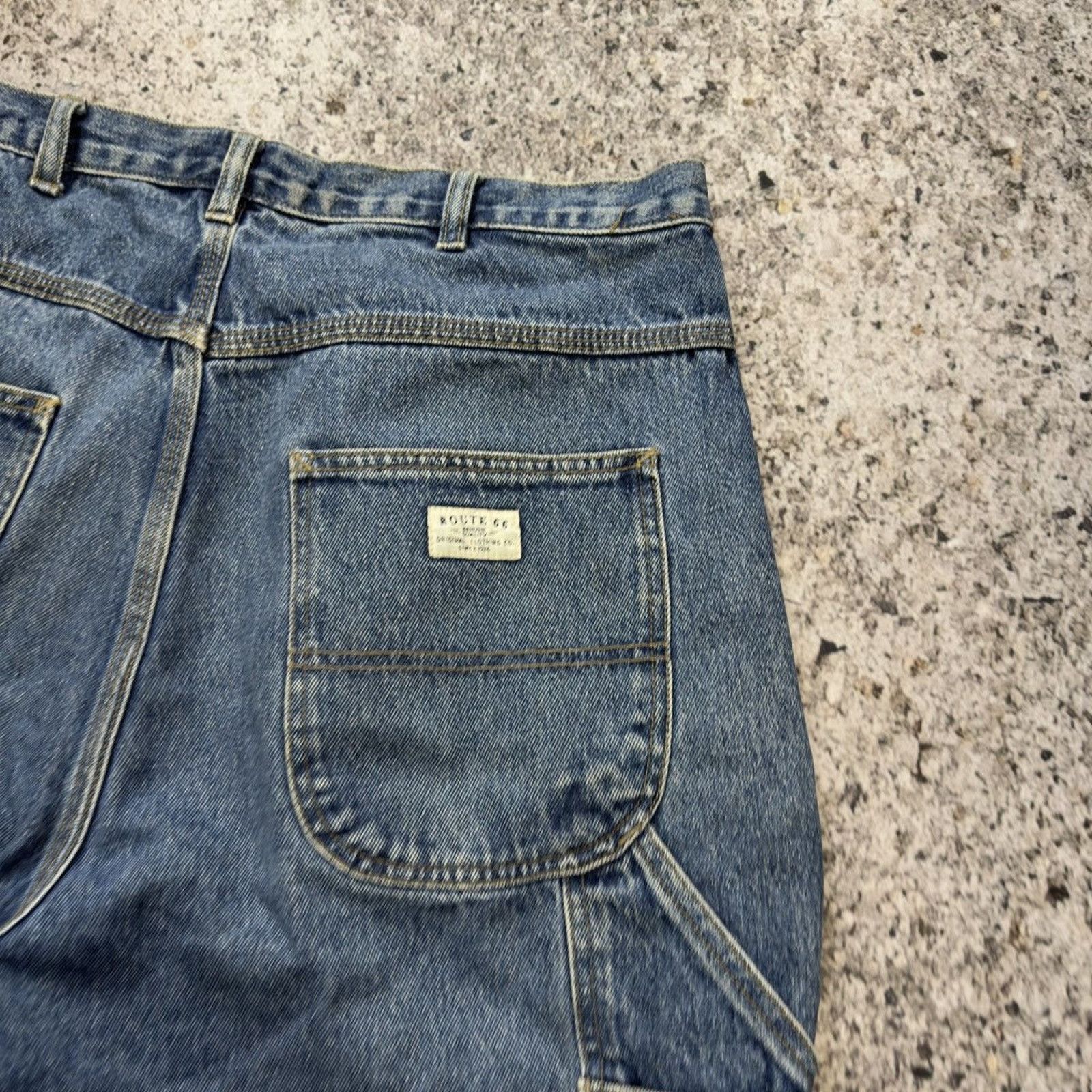 Vintage Faded Thrashed Distressed Denim Carpenter Shorts ERD Grunge Size US 36 / EU 52 - 11 Thumbnail