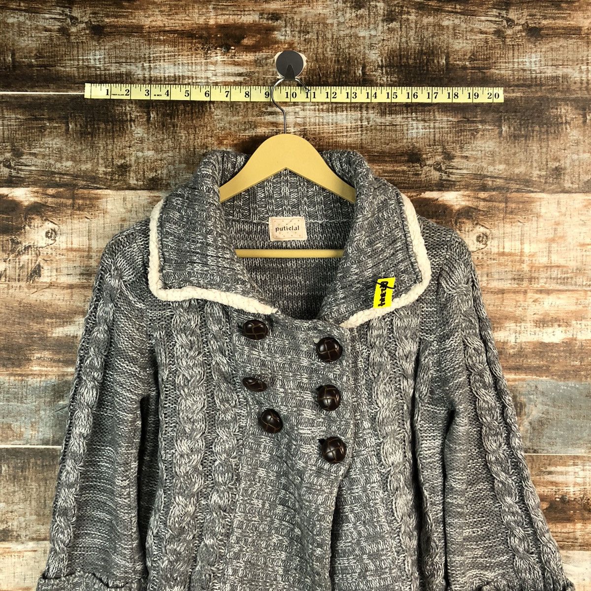 Homespun Knitwear Putietal Grey Cardigan Knitwear #A2344 Size M / US 6-8 / IT 42-44 - 2 Thumbnail