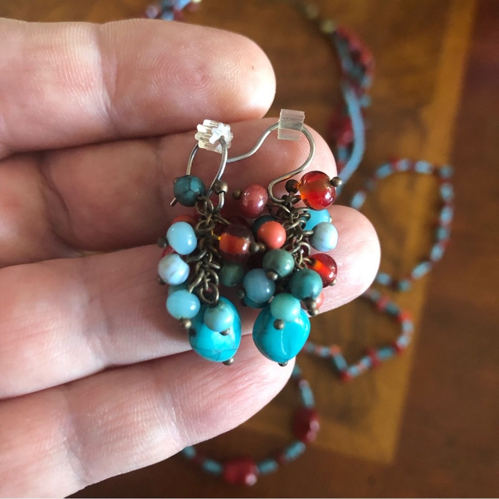 Jewelry Southwestern faux red coral and howlite jewelry set Size ONE SIZE - 11 Thumbnail