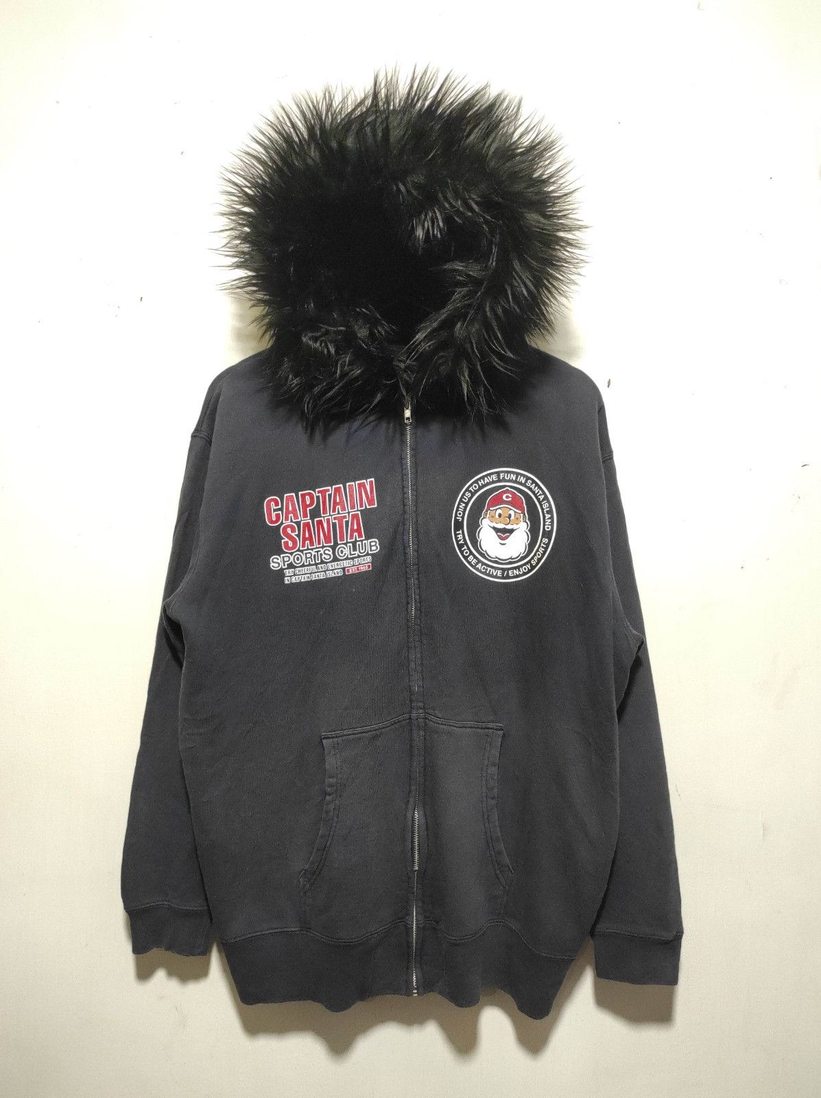 Japanese Brand Captain Santa Navy zip fur hoodie ifsix LGB style Size US XL / EU 56 / 4 - 2 Thumbnail