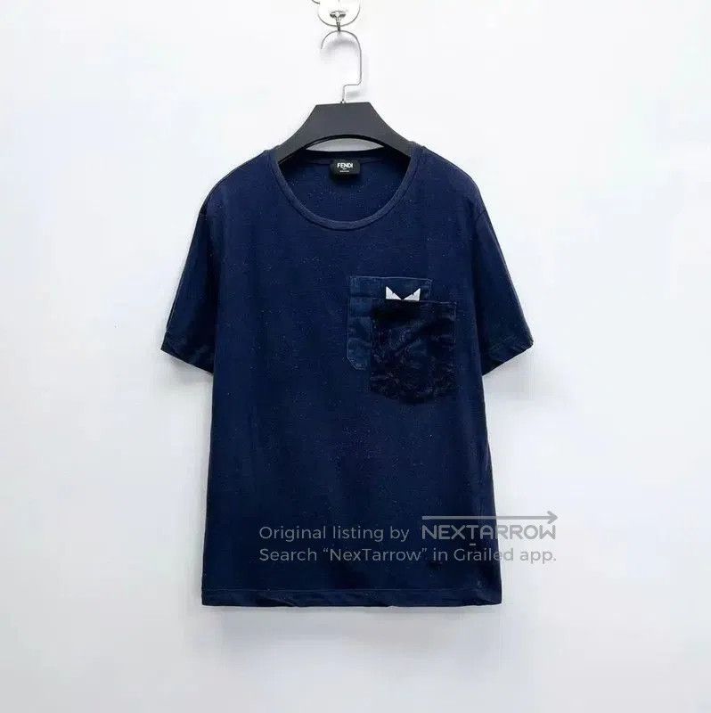 Fendi Fendi Women's Short Sleeve Navy T-Shirt . Size M / US 6-8 / IT 42-44 - 1 Thumbnail