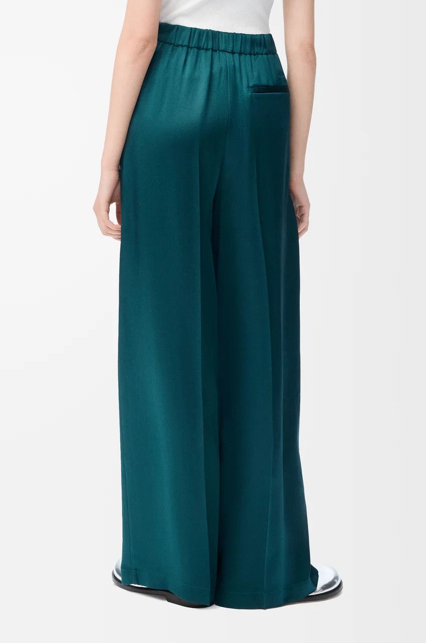 Loewe o1loc1c0525 Pyjama Trousers In Silk in Dark Green Size 32" / US 10 / IT 46 - 4 Thumbnail