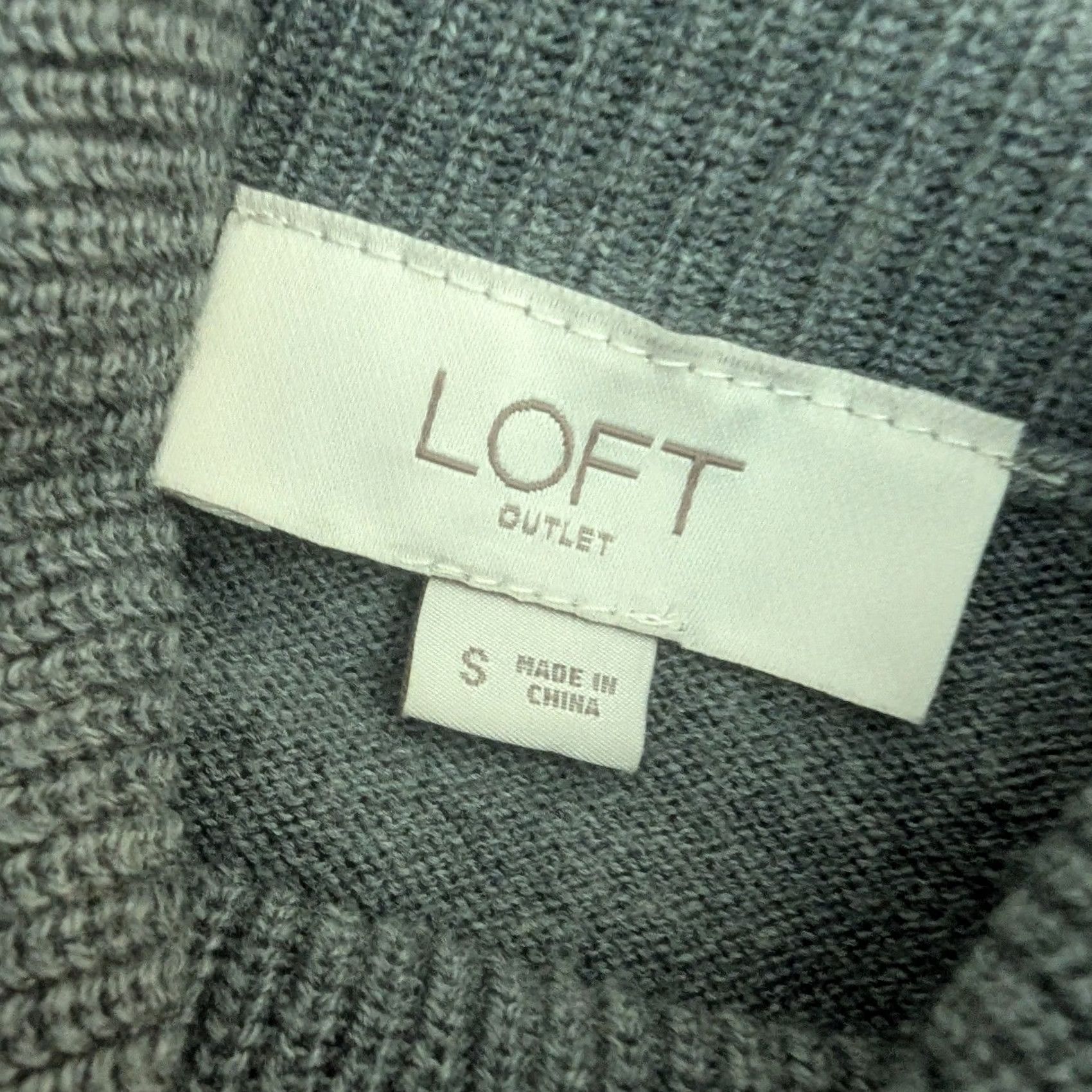 Loft Loft Gray Cowl Neck Sweater Long Sleeve Side Slits Sz S Minimalist Classic Cozy Size S / US 4 / IT 40 - 5 Thumbnail