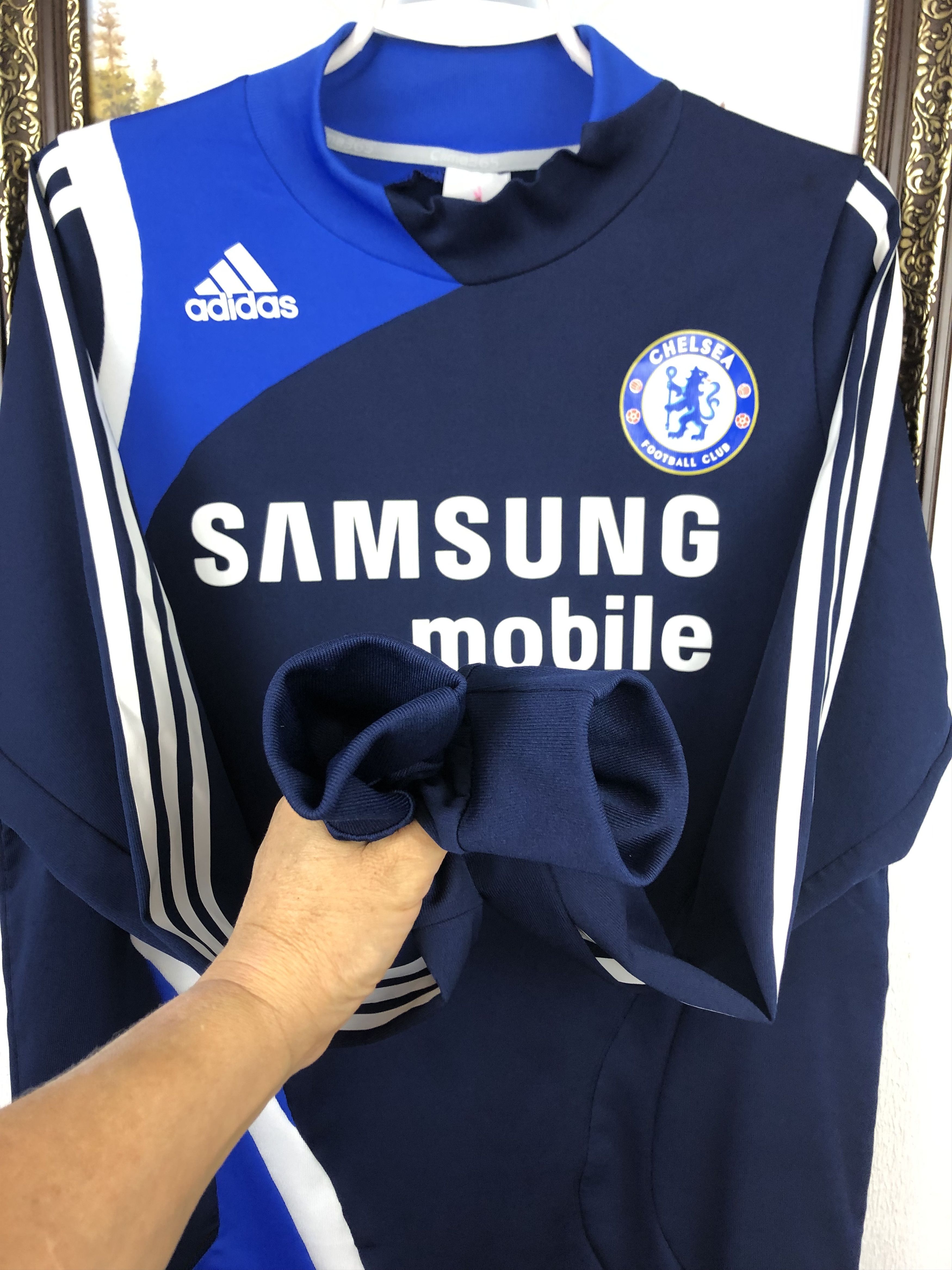 Adidas Vintage Chelsea Football Jacket Sweatshirt Player Issue Size US L / EU 52-54 / 3 - 4 Thumbnail