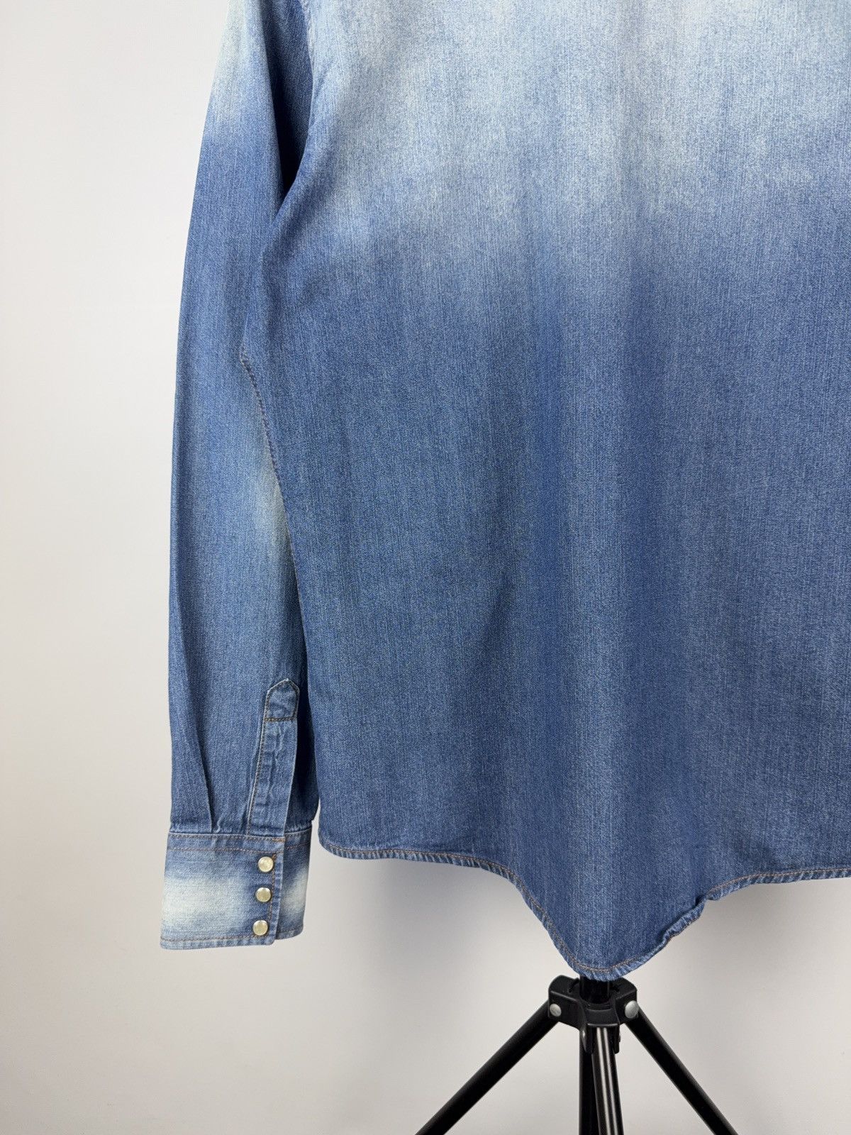 Vintage Vintage 90s Rare Retro Denim Cowboy Western Shirt Size US L / EU 52-54 / 3 - 10 Thumbnail