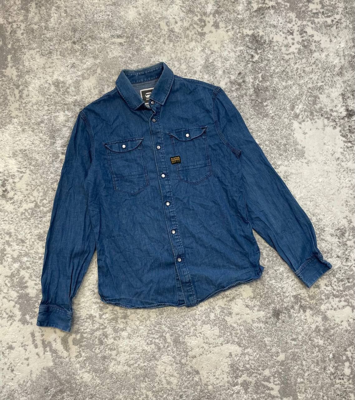 G-Star Vintage G-Star RAW Regular Casual Long Sleeve Denim Shirt Size US L / EU 52-54 / 3 - 2 Thumbnail
