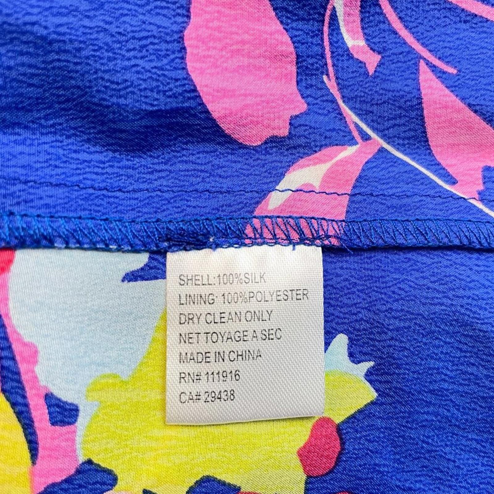 Designer NWT Yumi Kim Floral Halter Wide Leg Jumpsuit in Royal Blue Size 32" / US 10 / IT 46 - 9 Thumbnail