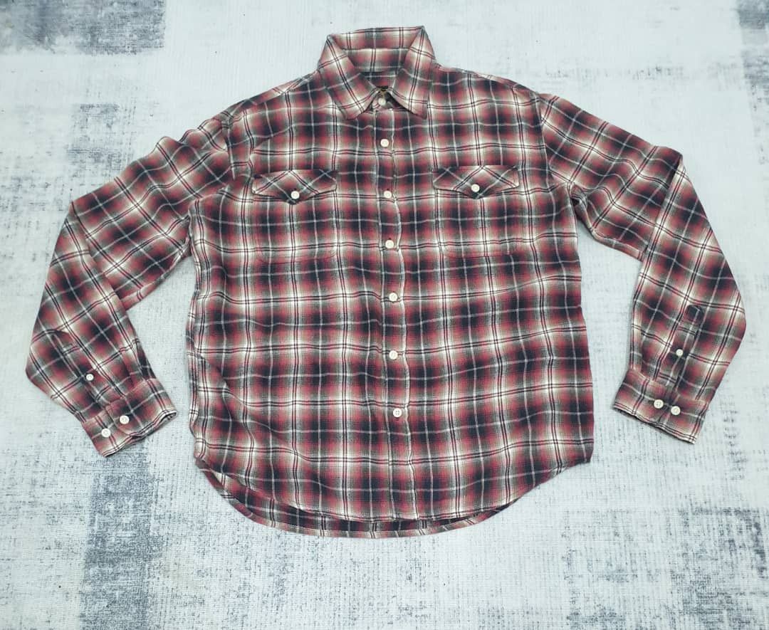 Japanese Brand Bicol bird checkered Japanese flannel shirt Size US M / EU 48-50 / 2 - 5 Thumbnail
