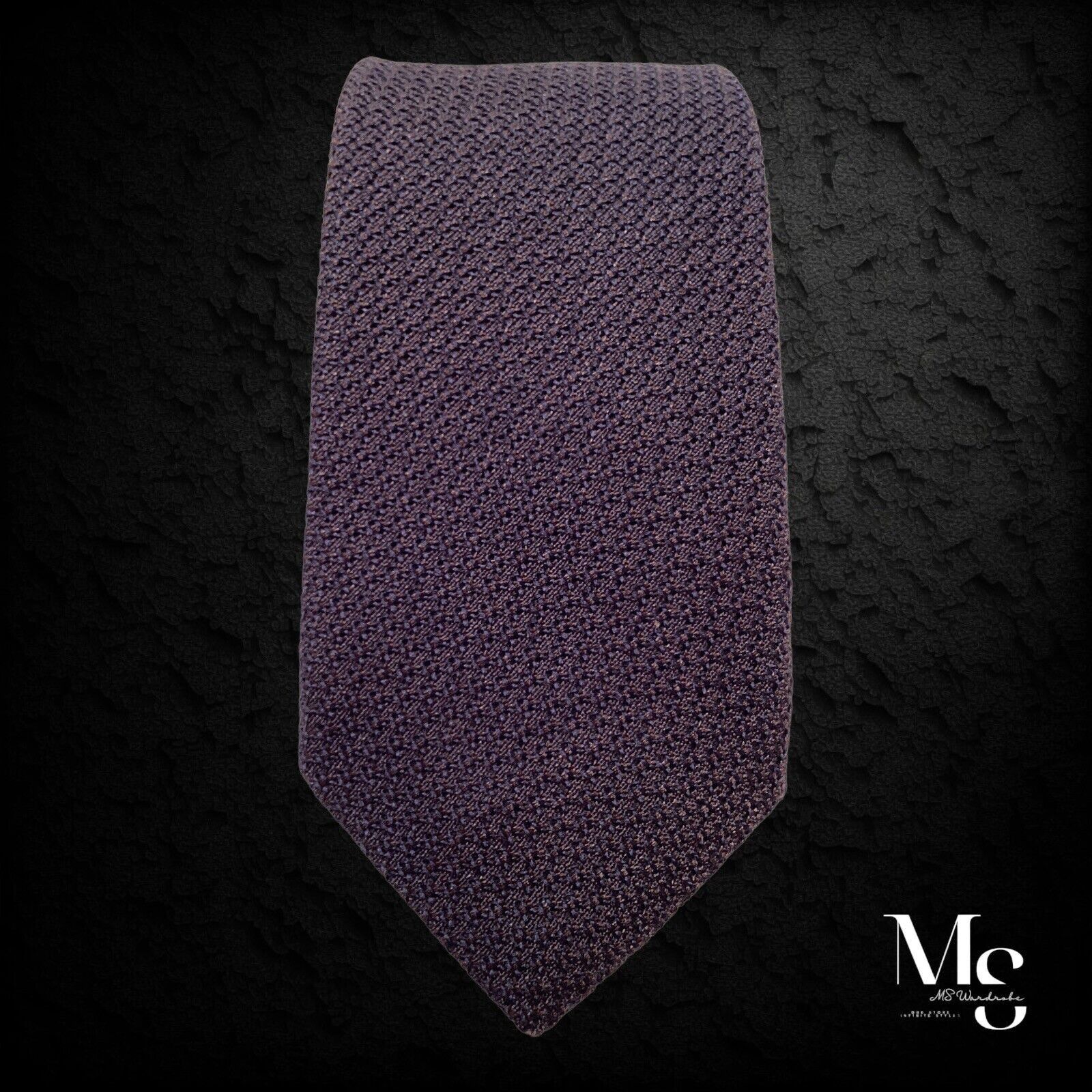 Brunello Cucinelli BRUNELLO CUCINELLI Dark Purple Grenadine Pattern Silk Tie Size ONE SIZE - 5 Thumbnail