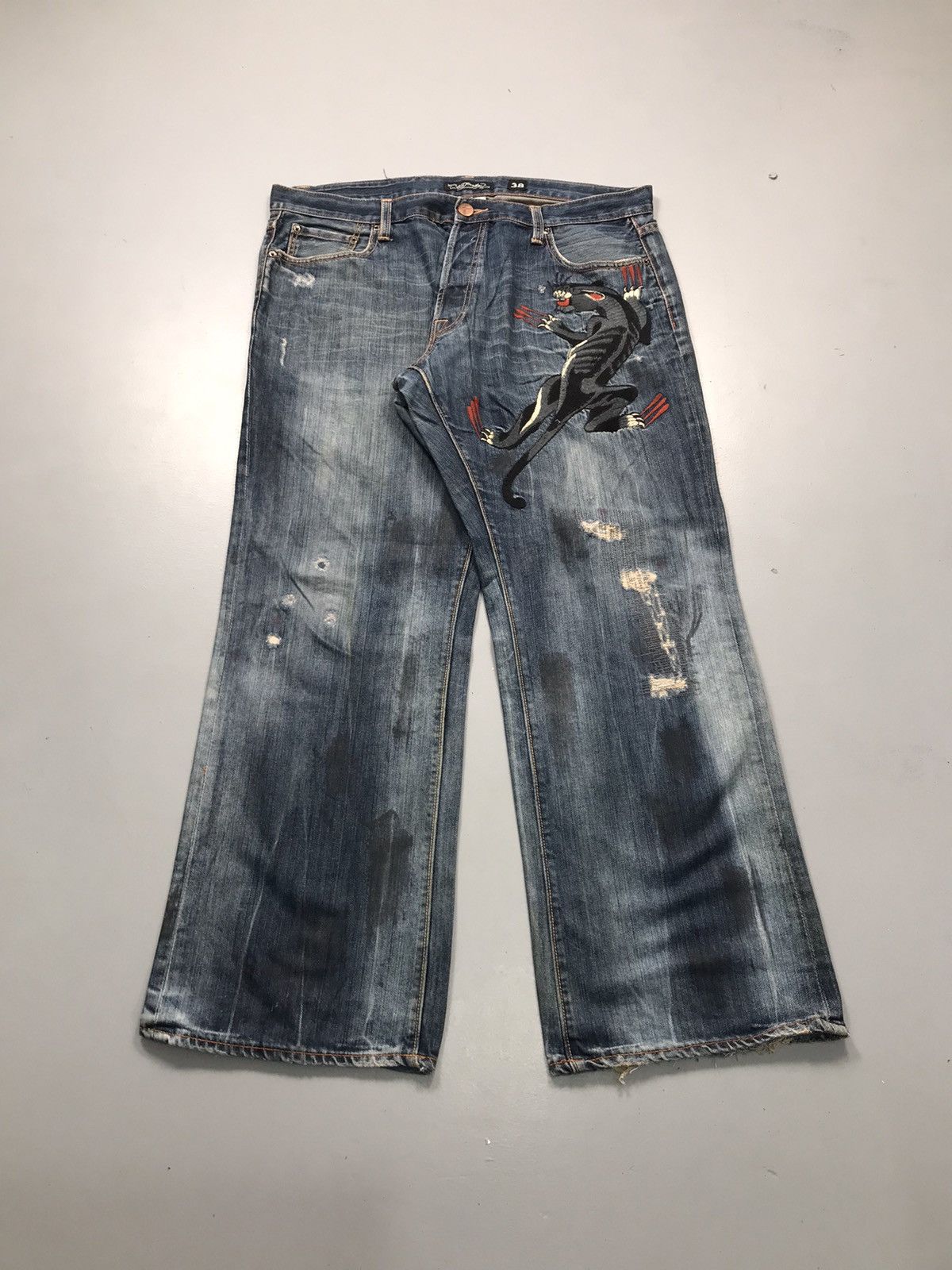 Ed Hardy Vintage Ed hardy embroidered denim Size US 40 / EU 56 - 1 Thumbnail