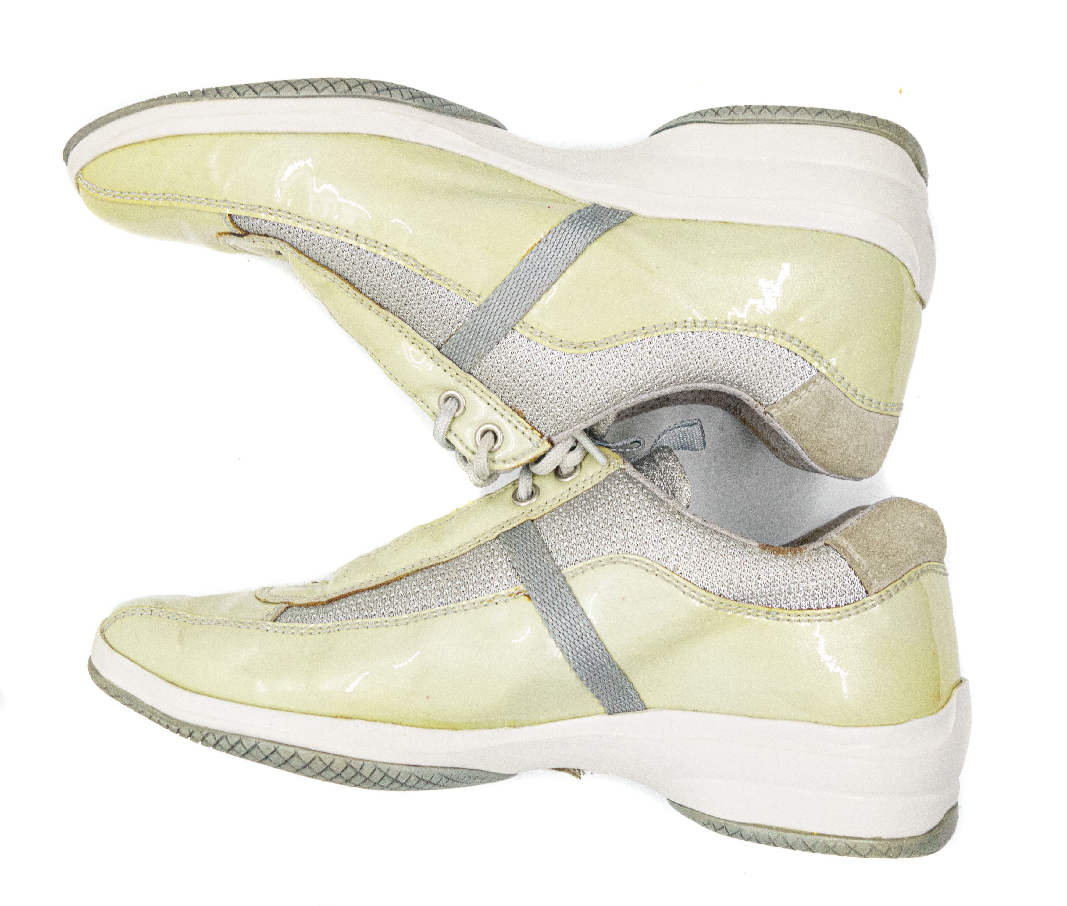 Prada Sport 00S Logo Patent Leather Low Sneakers Vintage Size US 7 / IT 37 - 5 Thumbnail