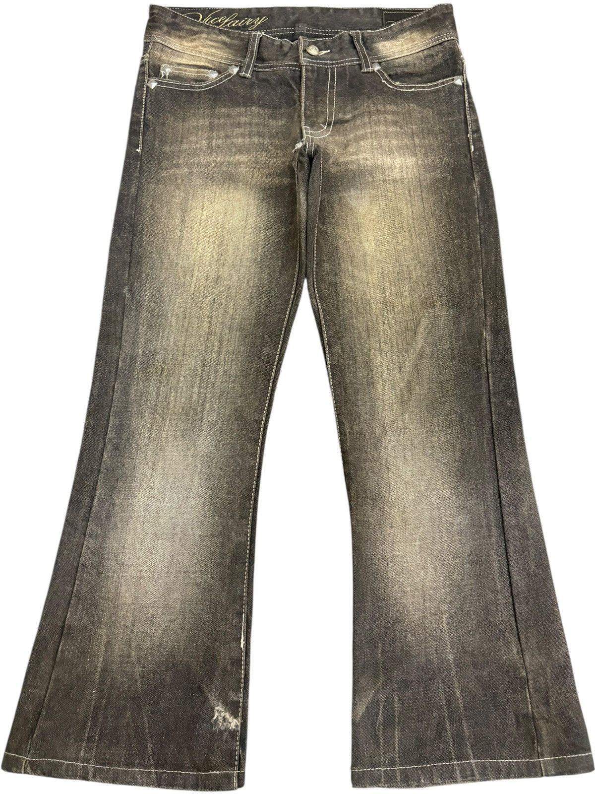 Japanese Brand Vintage Japanese Brand Rusty Wash Bootcut Flare Jeans Size US 30 / EU 46 - 1 Thumbnail