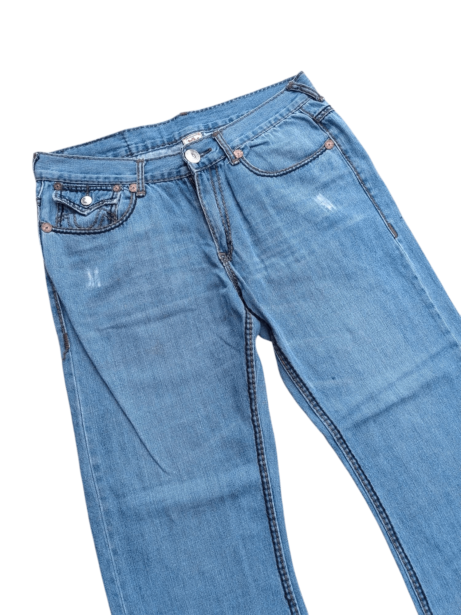 True Religion True Religion Joey Super T Distressed Baggy Denim TR020 Size US 36 / EU 52 - 1 Thumbnail