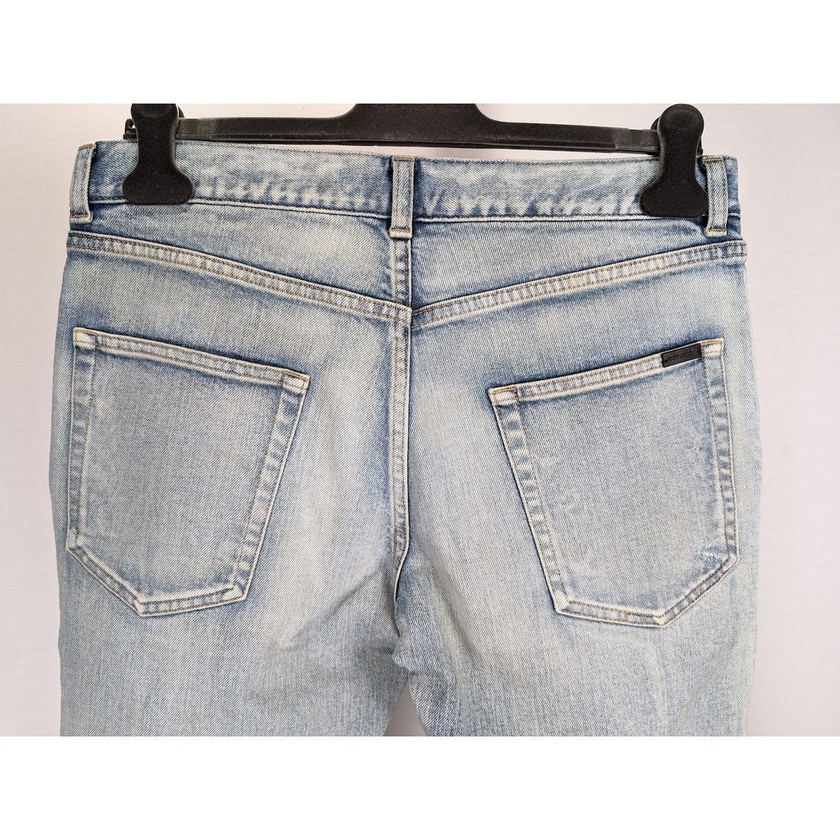 Saint Laurent Paris o1rshd1 Q:2 / Skinny 5 Pockets Low Pants Santa Monica Blue Size US 32 / EU 48 - 15 Thumbnail
