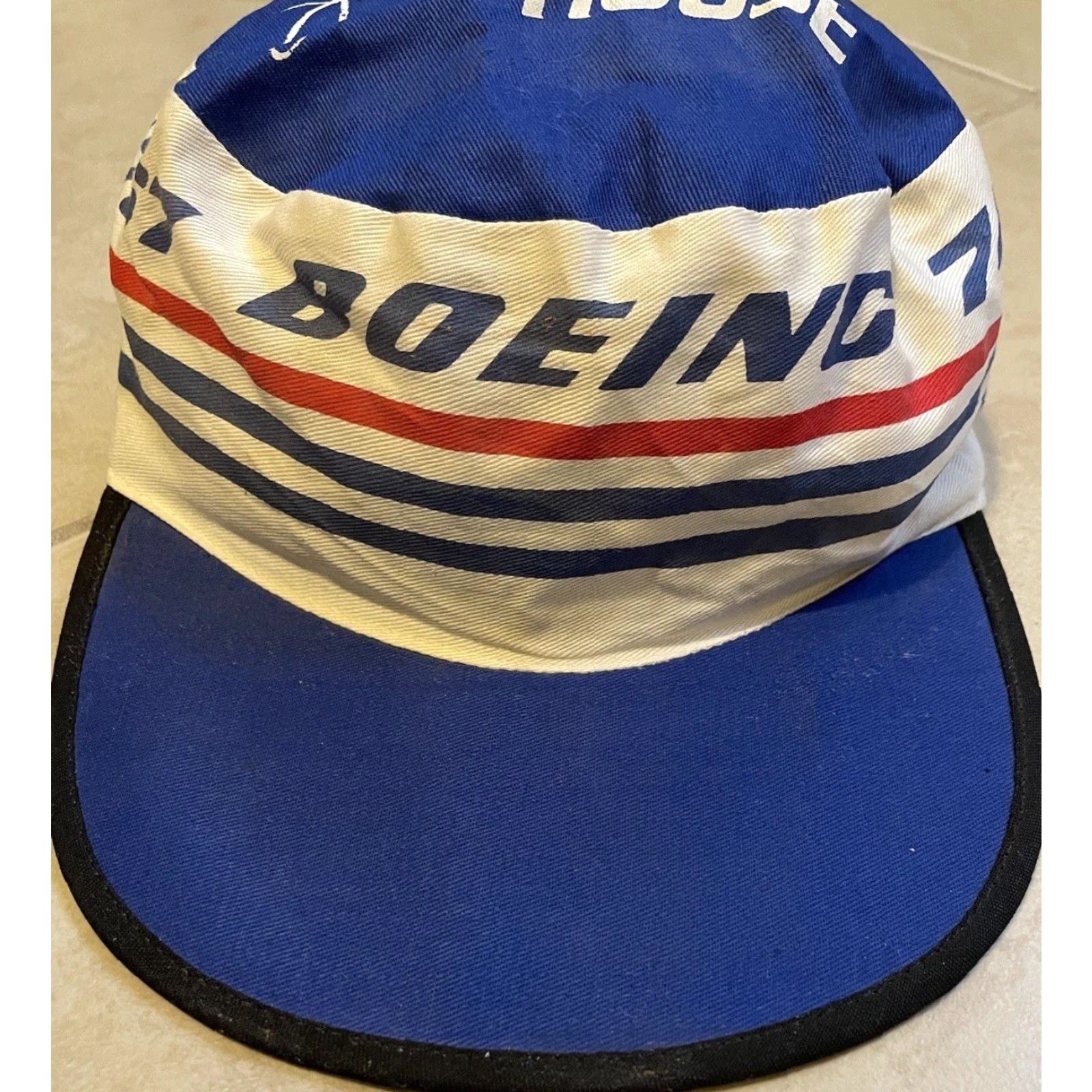 Vintage Vtg 80s Boeing Family Open House Painters Hat Flying Plane Pilot 747 767 Grunge Airport Baseball Cap Men One Size Blue N/A Size ONE SIZE - 3 Thumbnail