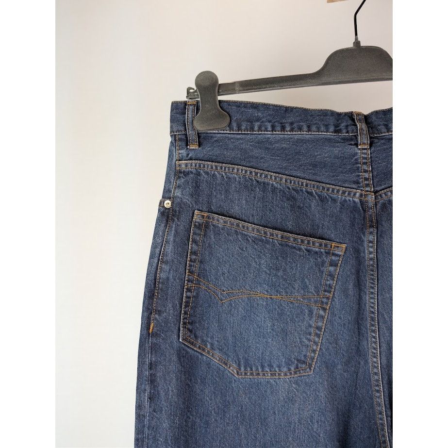Balenciaga o1rshd1 Silk Denim Baggy Pants in Dark Indigo Size US 32 / EU 48 - 14 Thumbnail