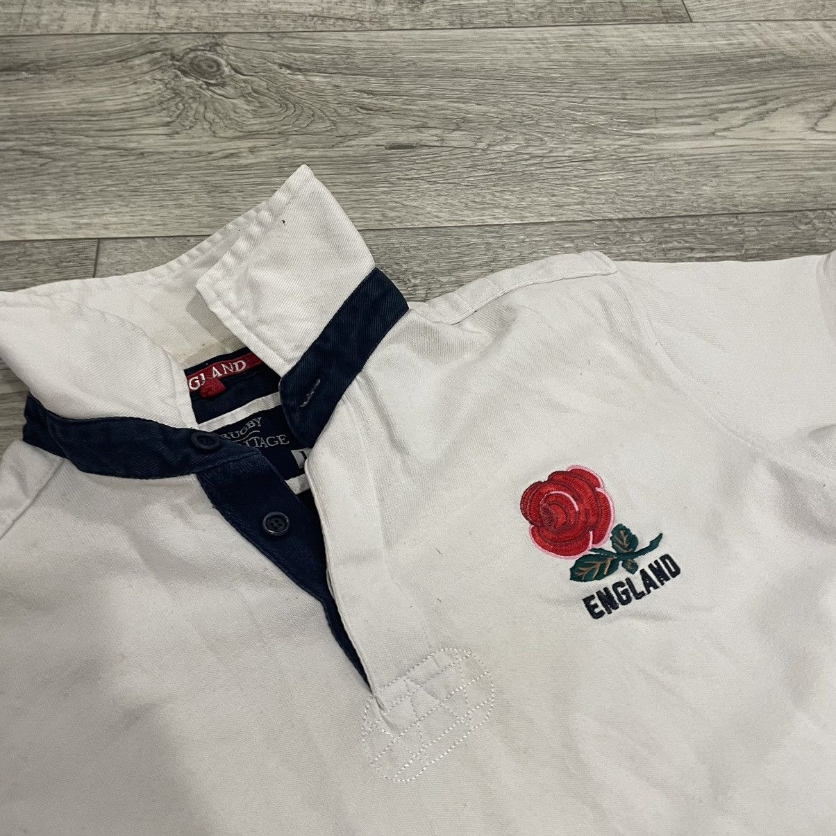 Vintage Vintage England rugby 90s fade jersey match worn longsleeve Size US L / EU 52-54 / 3 - 2 Thumbnail