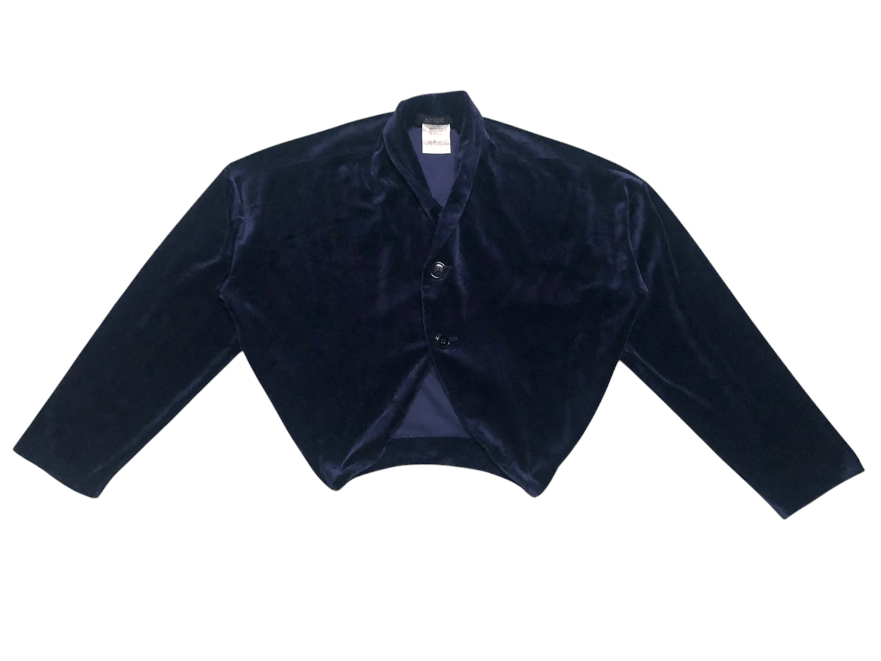 ATSURO TAYAMA × Japanese Brand × Vintage Vintage Atsuro Tayama Velvet Cropped Cardigan Two Button Size L / US 10 / IT 46 - 1 Thumbnail
