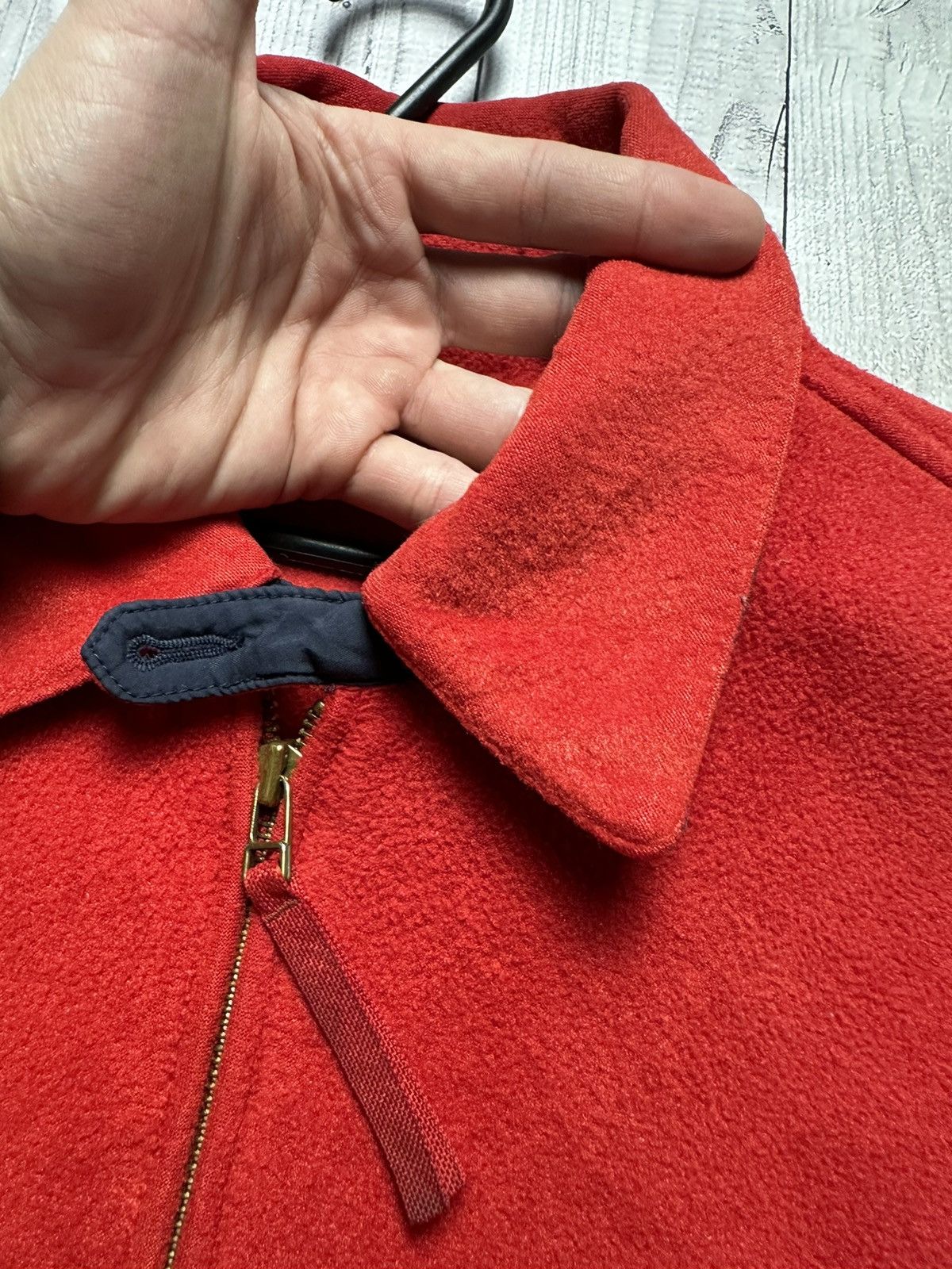 Vintage Vintage polo Ralph Lauren fleece jacket red rare size L Size US L / EU 52-54 / 3 - 11 Thumbnail
