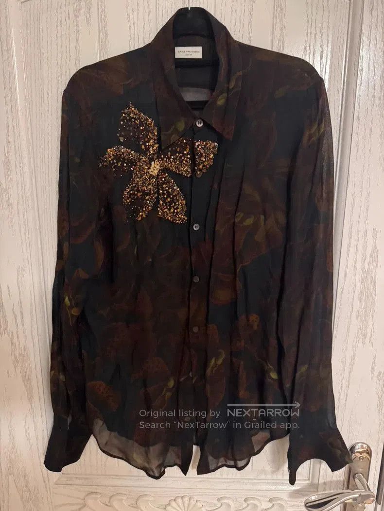 Dries Van Noten Dries Van Noten Embroidered Beaded Shirt. Size US S / EU 44-46 / 1 - 1 Thumbnail