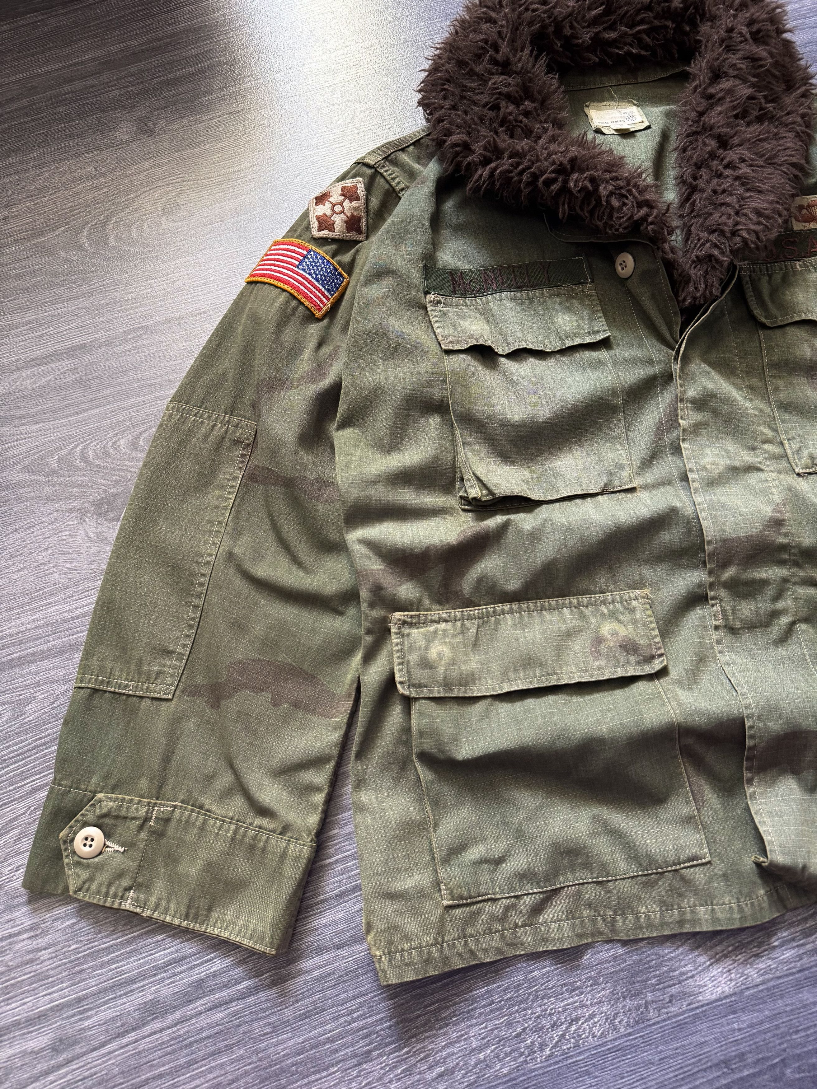 Vintage Urban Renewal Vintage Recycle Camo Fur Jacket Overshirt Size US M / EU 48-50 / 2 - 7 Thumbnail