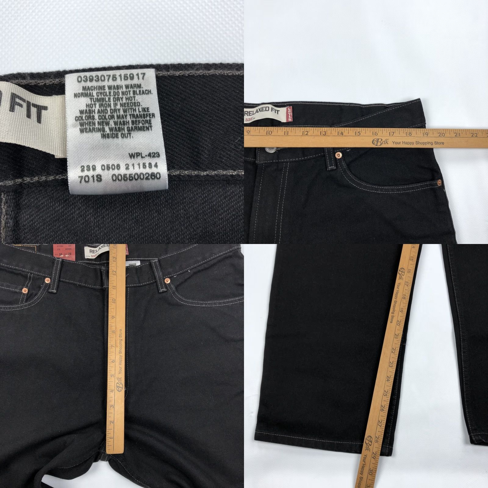 Levi's VINTAGE Levi's 550 Relaxed Fit Jeans Black 38x29 Mens NWT Modern Classic 5-Pocket Denim Blue? Size US 38 / EU 54 - 8 Thumbnail