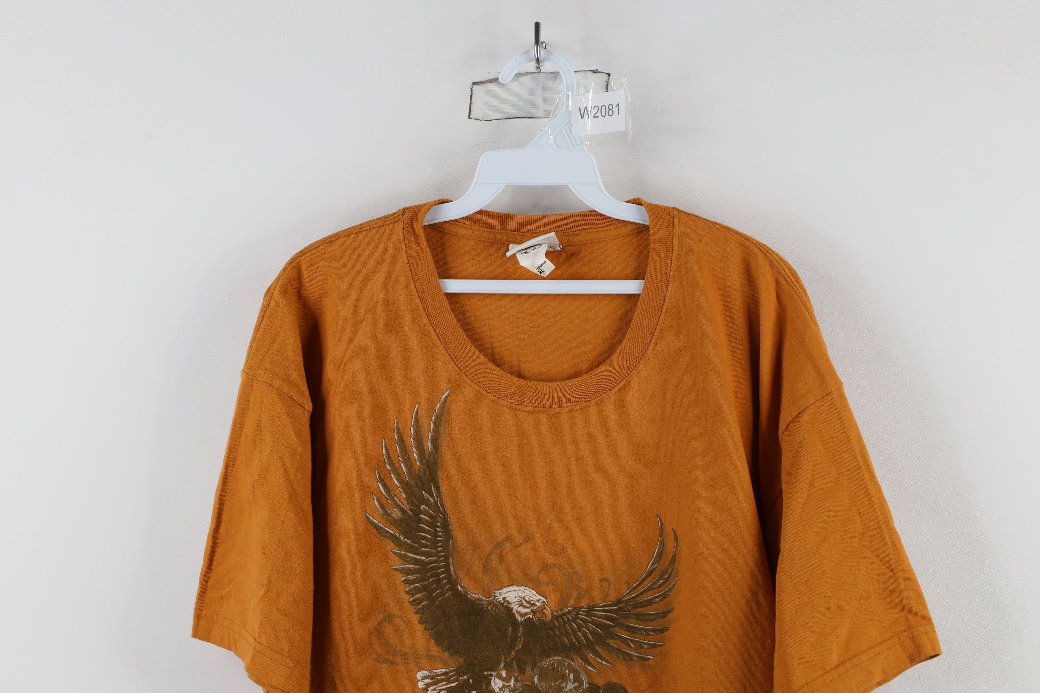 Harley Davidson × Vintage Vintage Y2K Harley Davidson Out Eagle Tribal T-Shirt Orange Size US XL / EU 56 / 4 - 2 Thumbnail