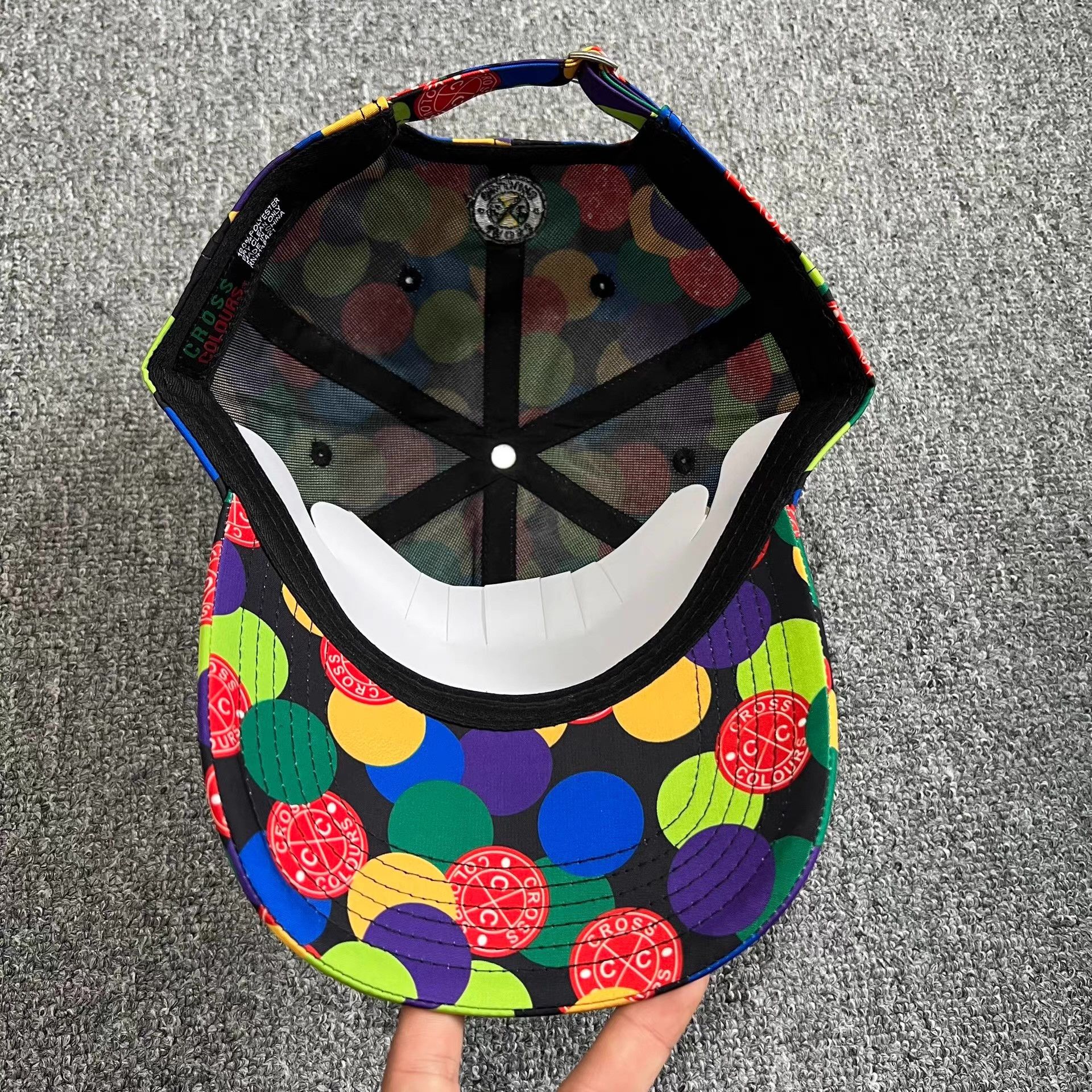 Cross Colours Cross Colours Polka Dot Curved Brim Baseball Cap Q7 Size ONE SIZE - 3 Thumbnail