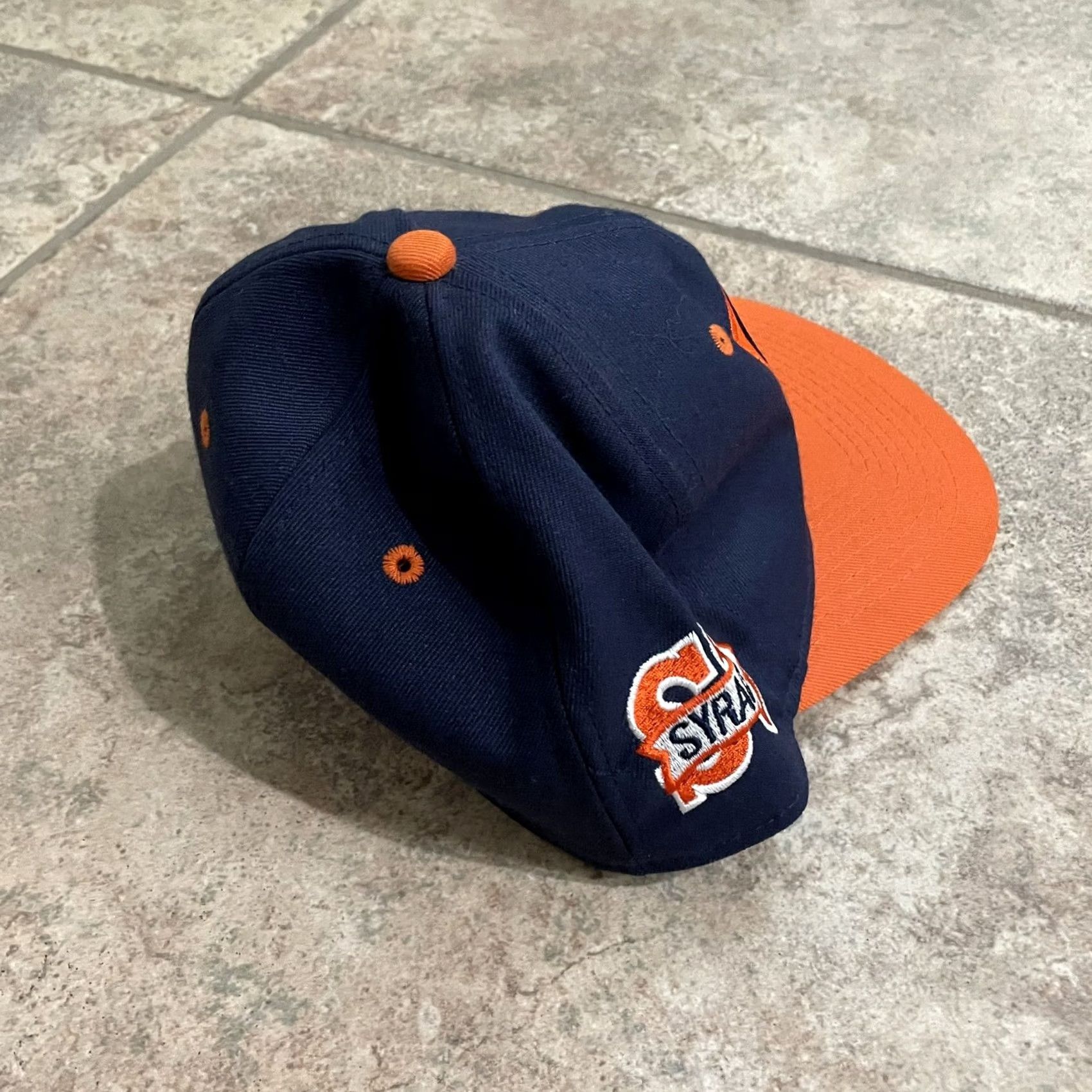 Vintage VTG Hat Syracuse USA Baseball Cap Orange Blue 6 7/8 Men Fitted USA Fitted 6 7/8 Hat Blue Orange Syracuse Men Baseball Cap VTG HaT USA 6 7/8 Size ONE SIZE - 2 Thumbnail