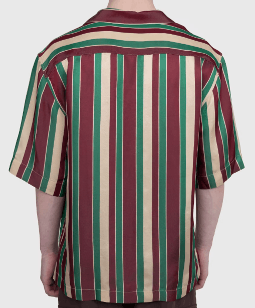 Dries Van Noten DRIES VAN NOTEN Mens Bordeaux Cassi Stripe-patterned Satin Size US L / EU 52-54 / 3 - 5 Thumbnail