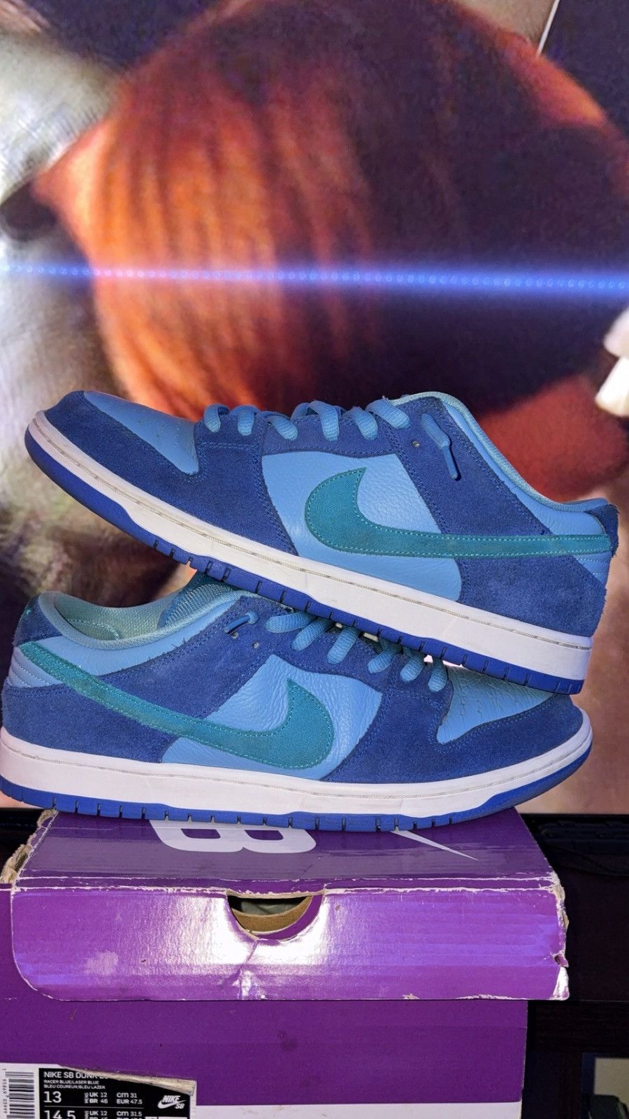 Nike SB Nike SB dunk low Blue Raspberry size 13 Size US 12 / EU 45 - 1 Thumbnail