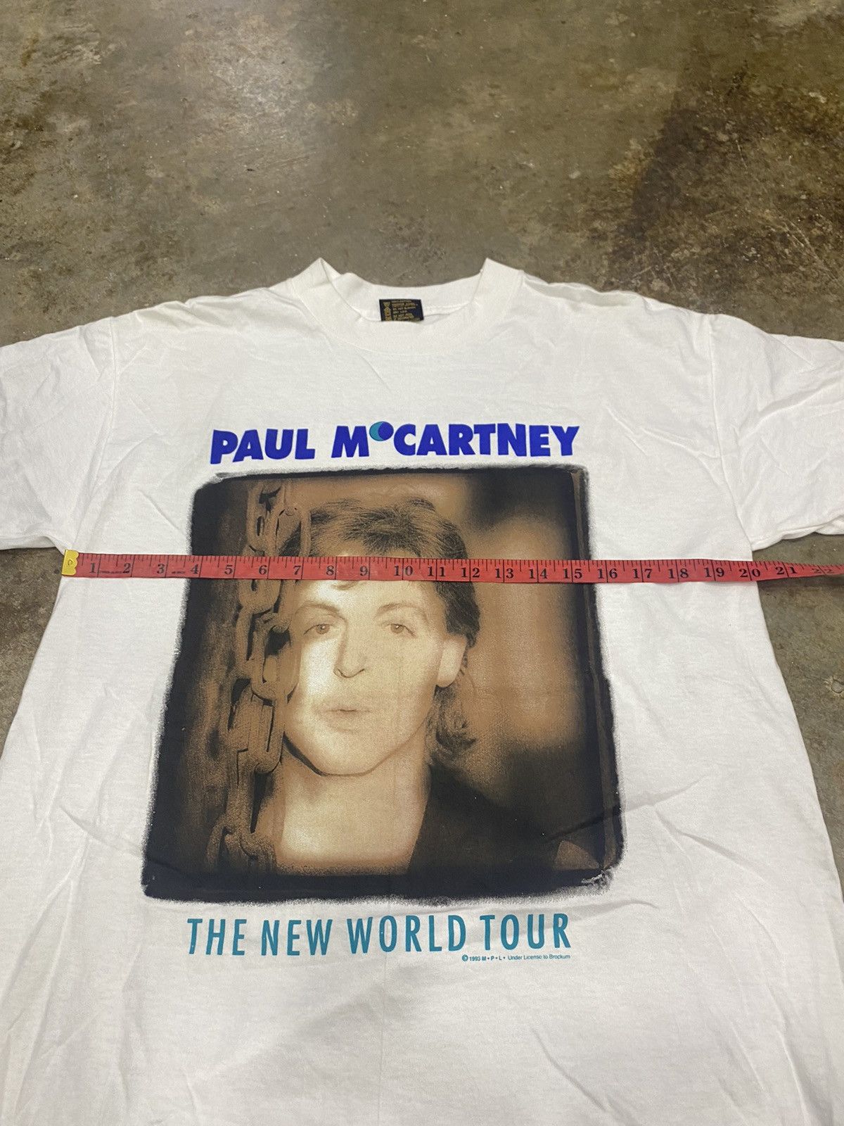 Band Tees × Vintage Vintage Unworn Paul MCartney The New World Tour 1993 tshirt Size US L / EU 52-54 / 3 - 12 Thumbnail