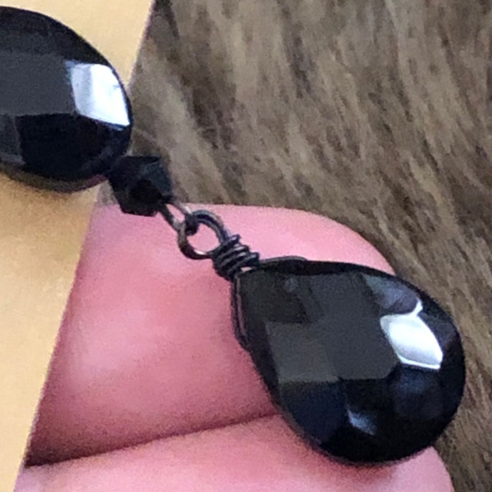Vintage Vintage repurpose faceted black glass earrings Size ONE SIZE - 4 Thumbnail