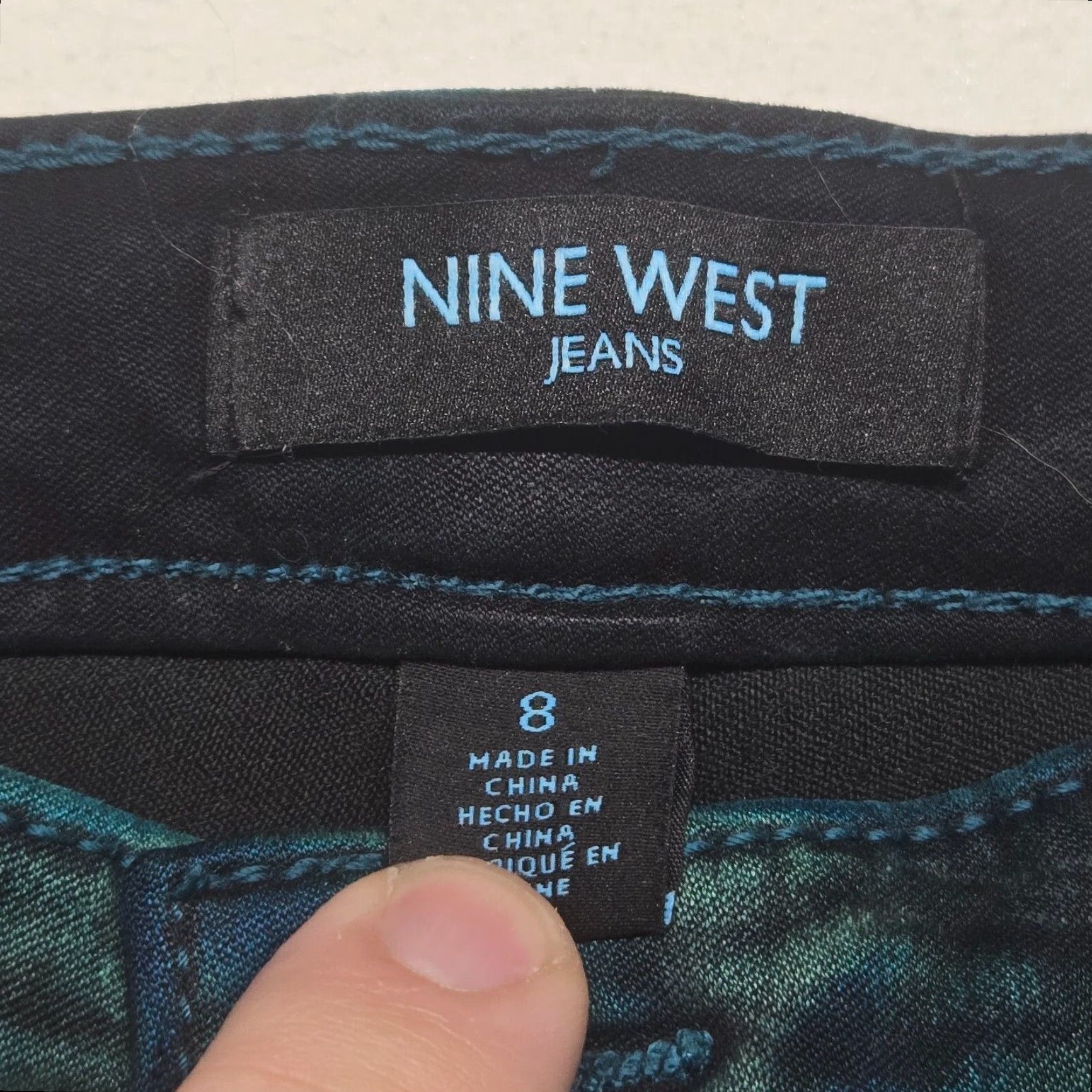 Nine West VINTAGE Nine West Jeans Green Bleach Ankle Straight Pants Adult Women 8 Green Bleached Ankle Straight Pants Womens 8 Size 30" / US 8 / IT 44 - 6 Thumbnail
