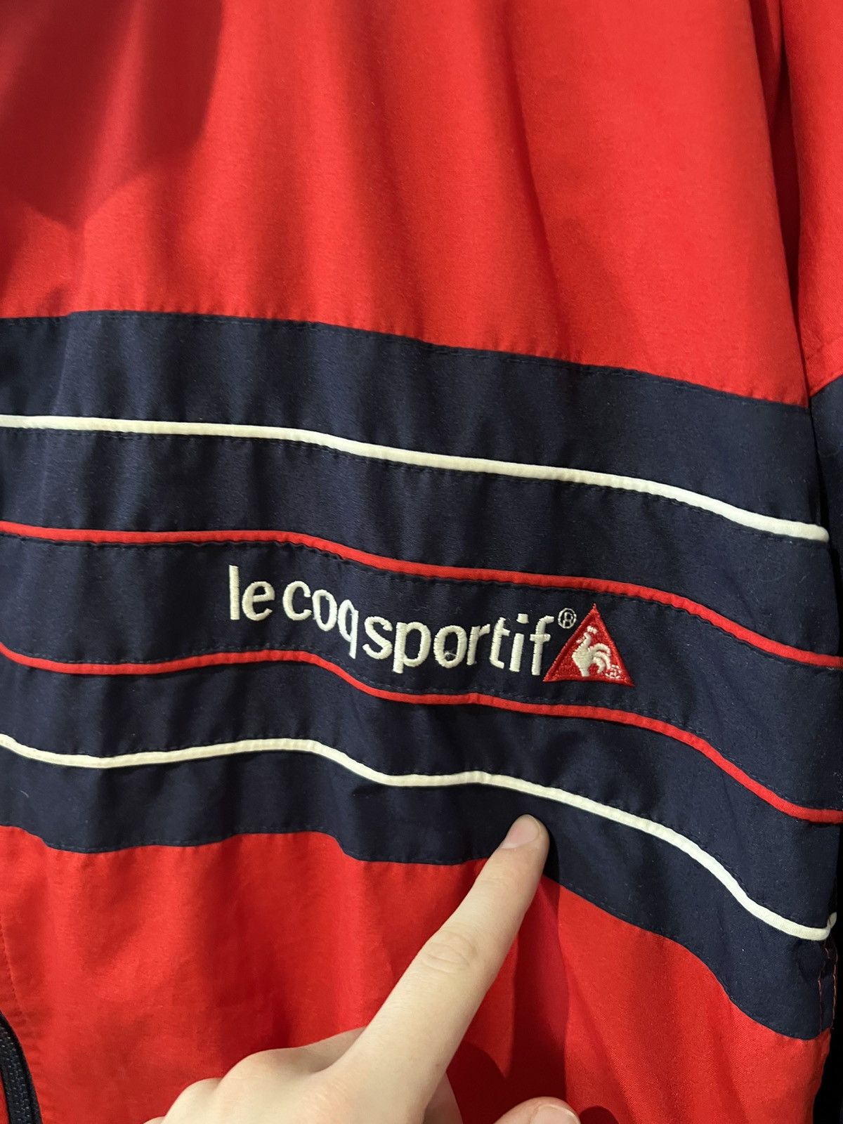 Le Coq Sportif × Vintage VINTAGE LE COQ SPORTIF NEYLON ZIP UP JACKET SIZE XL Y2K Size US XL / EU 56 / 4 - 4 Thumbnail