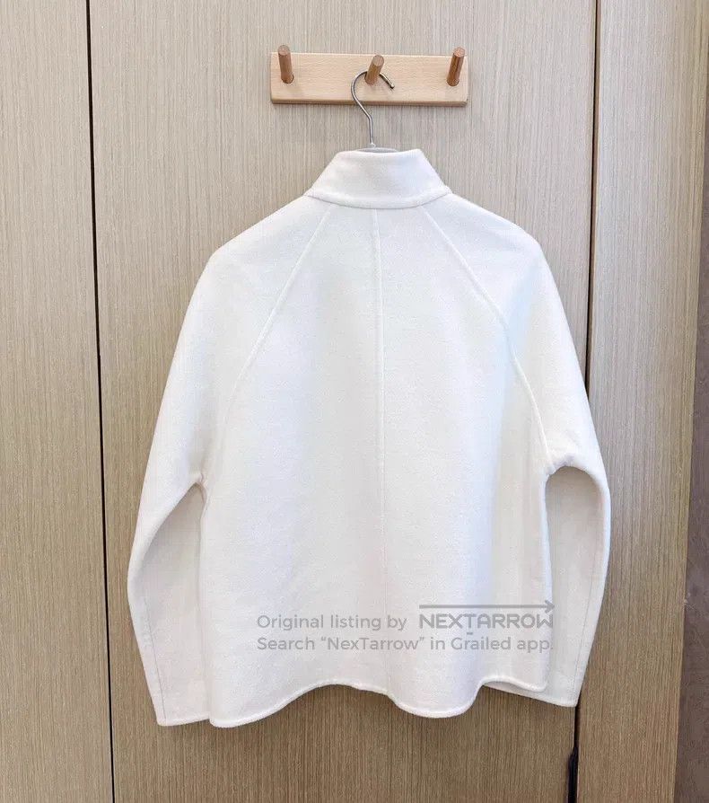 Hermes Hermes Beige 100% Cashmere Coat Jacket Size XXS / US 00 / IT 34 - 4 Thumbnail