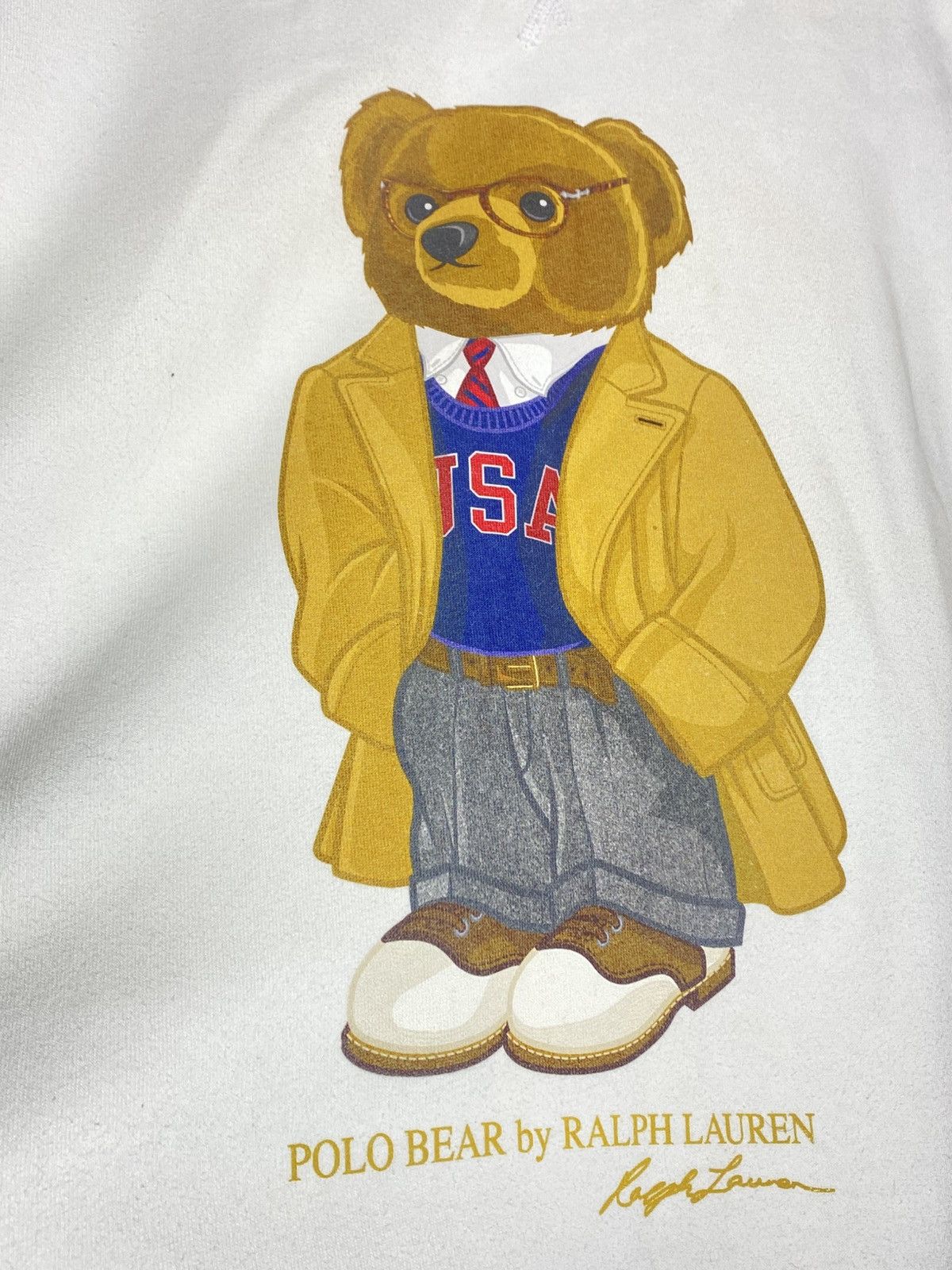 Polo Ralph Lauren Polo Bear by Polo Ralph Lauren White Sweatshirt Size US L / EU 52-54 / 3 - 3 Thumbnail