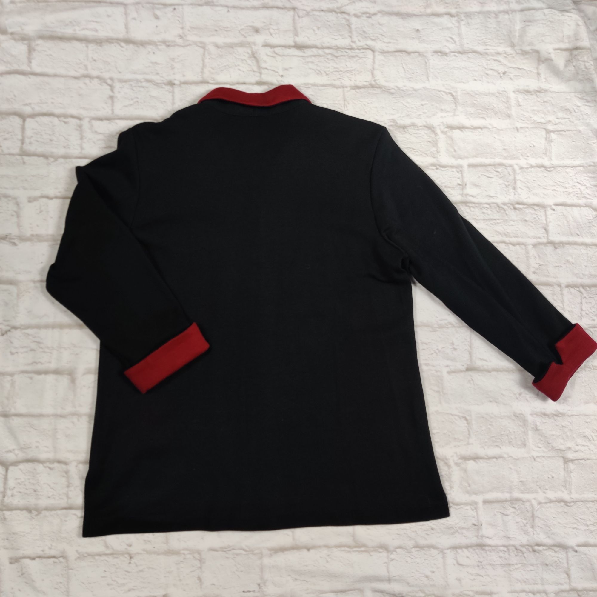 Vintage Sag Harbor Petite M Black Red Contrast Trim Button Front Bla Size M / US 6-8 / IT 42-44 - 4 Thumbnail