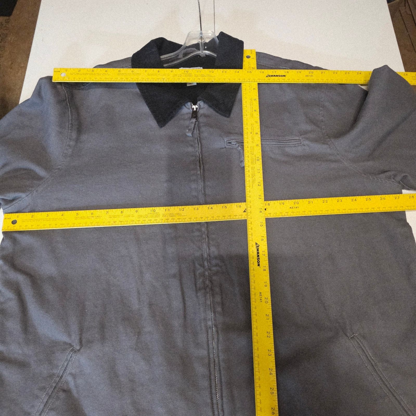 Other Ocean Coast Gray Canvas Chore Jacket Workwear Mens XLT Size US XL / EU 56 / 4 - 7 Thumbnail