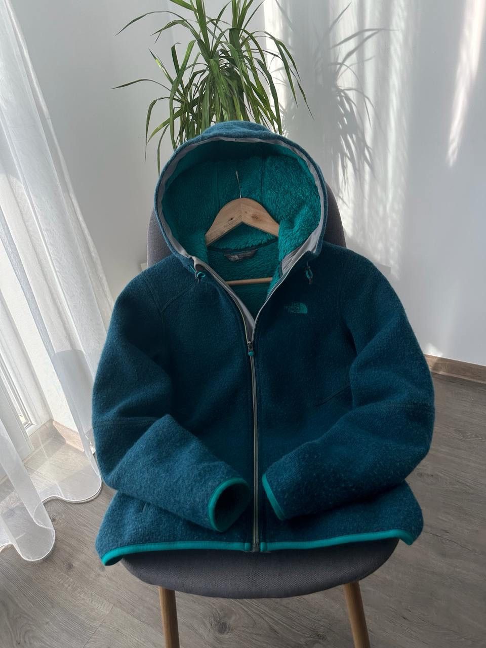 The North Face × Vintage Vintage The North Face Outdoor Blue Fur Zip Hoodie Size US M / EU 48-50 / 2 - 16 Thumbnail