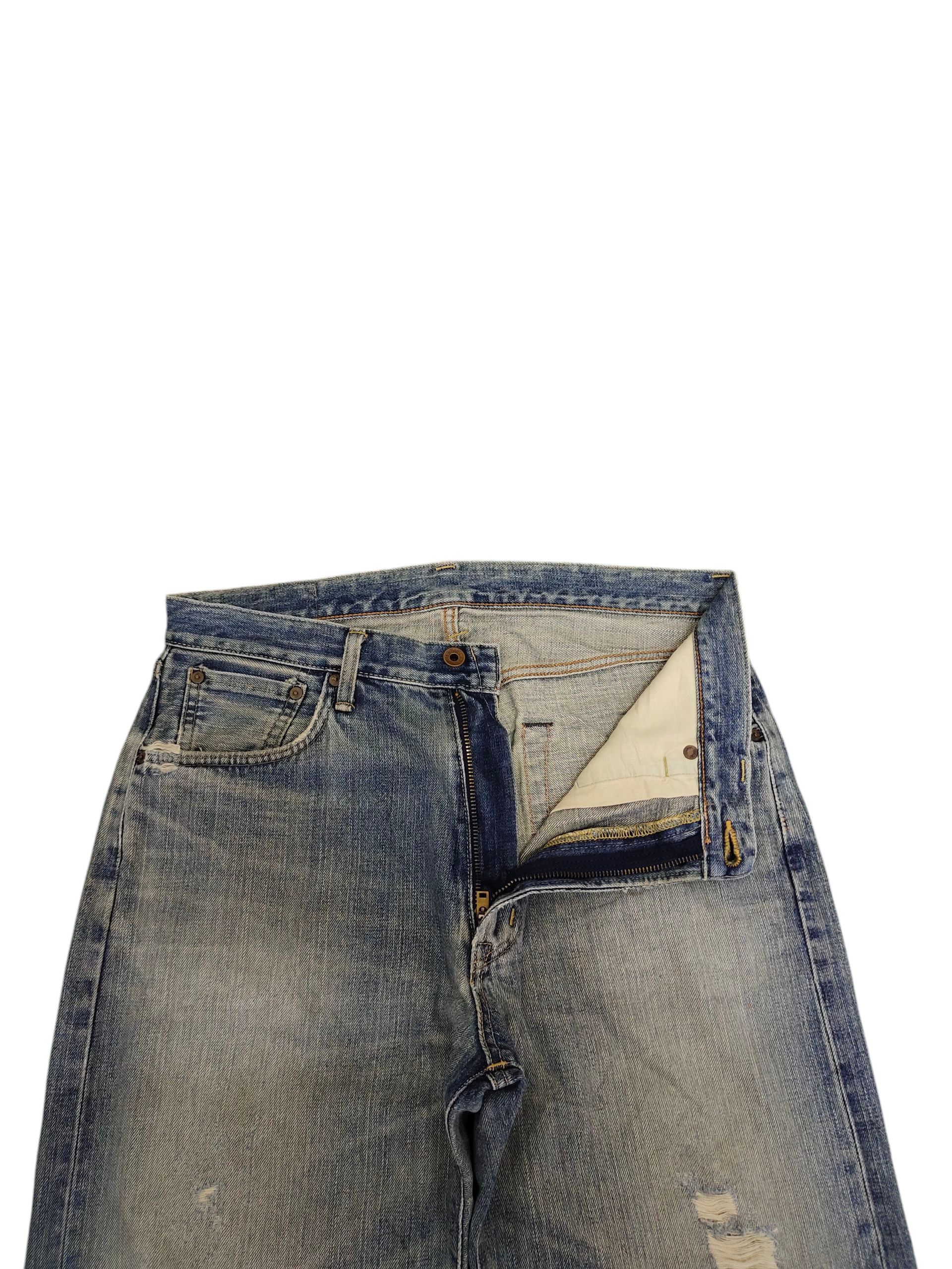 Comme des Garcons × Undercover Vintage 90s Edwin 505 Selvedge Distress Faded Denim Jeans Size US 32 / EU 48 - 7 Thumbnail
