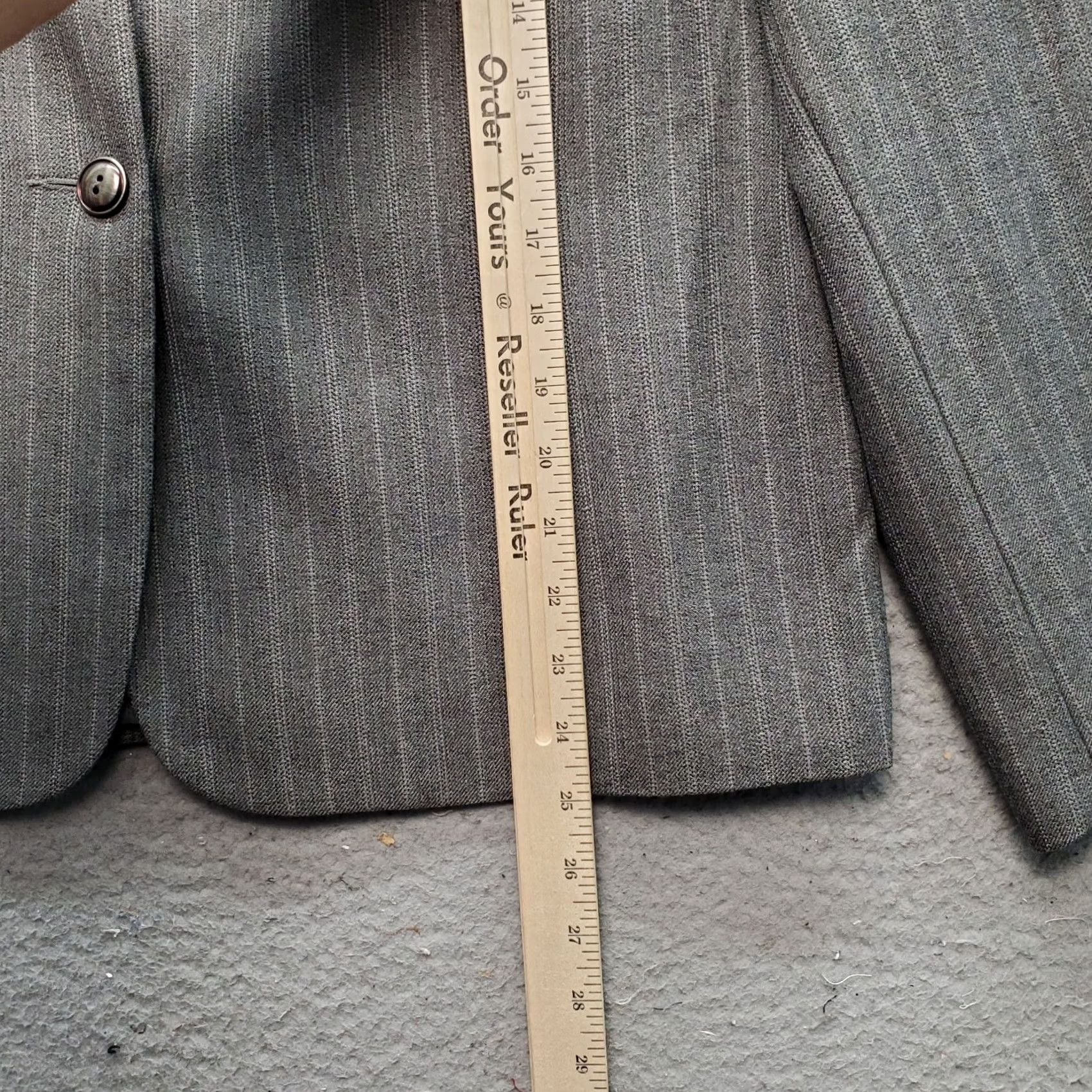 Vintage Alfred Dunner Blazer Women’s 12 Multi Pinstripe Lined Single Breasted One Button Blazer Size XL / US 12-14 / IT 48-50 - 3 Thumbnail