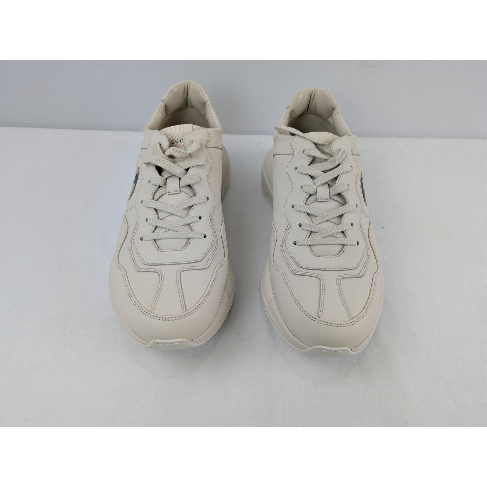 Gucci o1rshd1 leather Interlocking G logo Rhyton sneakers in ivory Size US 12.5 / EU 45-46 - 10 Thumbnail
