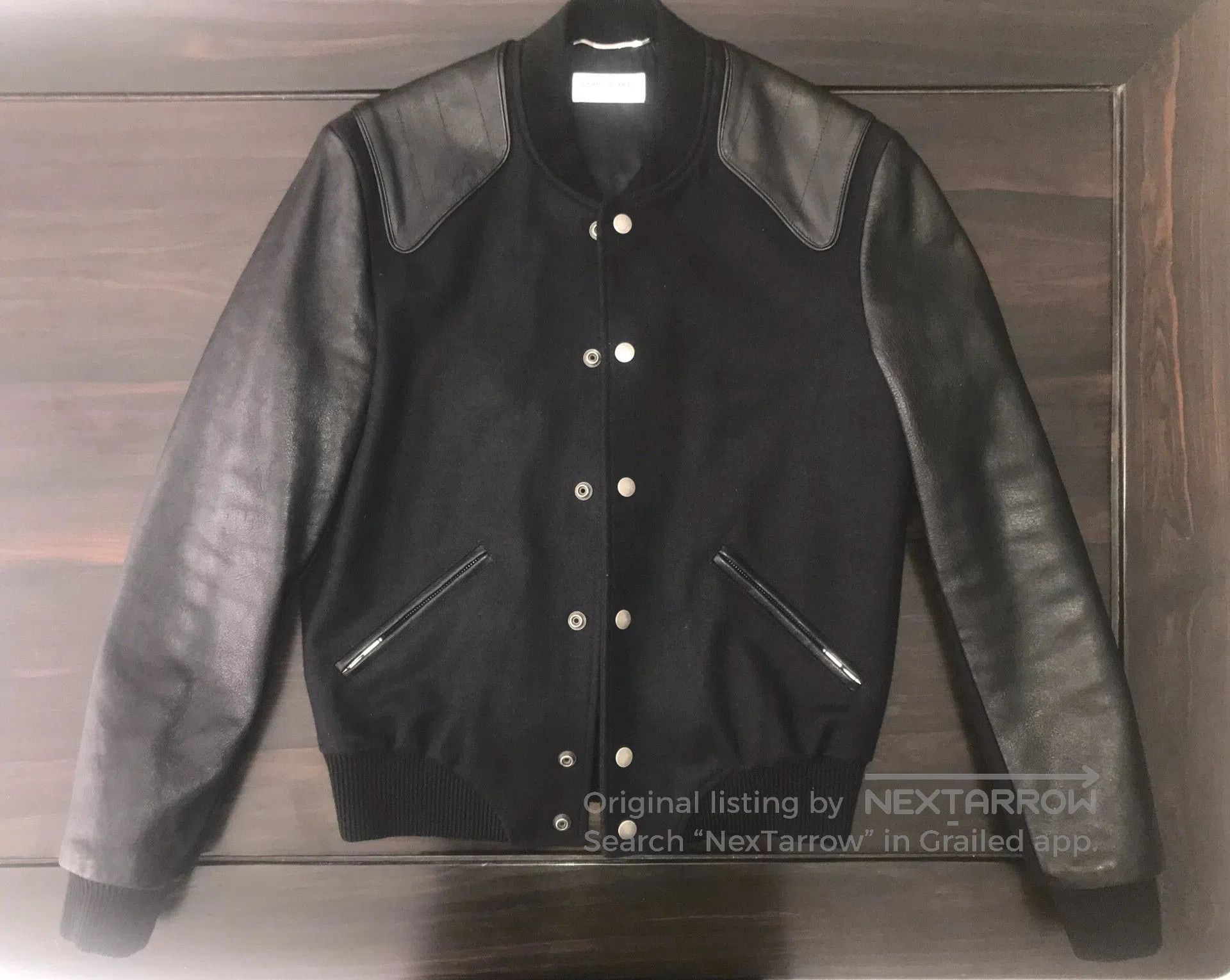 Yves Saint Laurent saint laurent wool and leather varsity jacket. Size US M / EU 48-50 / 2 - 1 Thumbnail