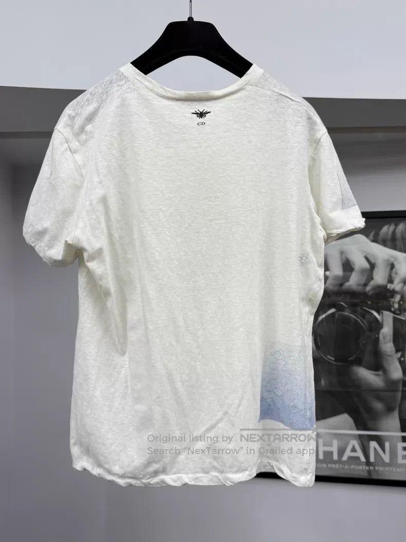 Dior Dior White printed short-sleeved T-shirt Size M / US 6-8 / IT 42-44 - 3 Thumbnail