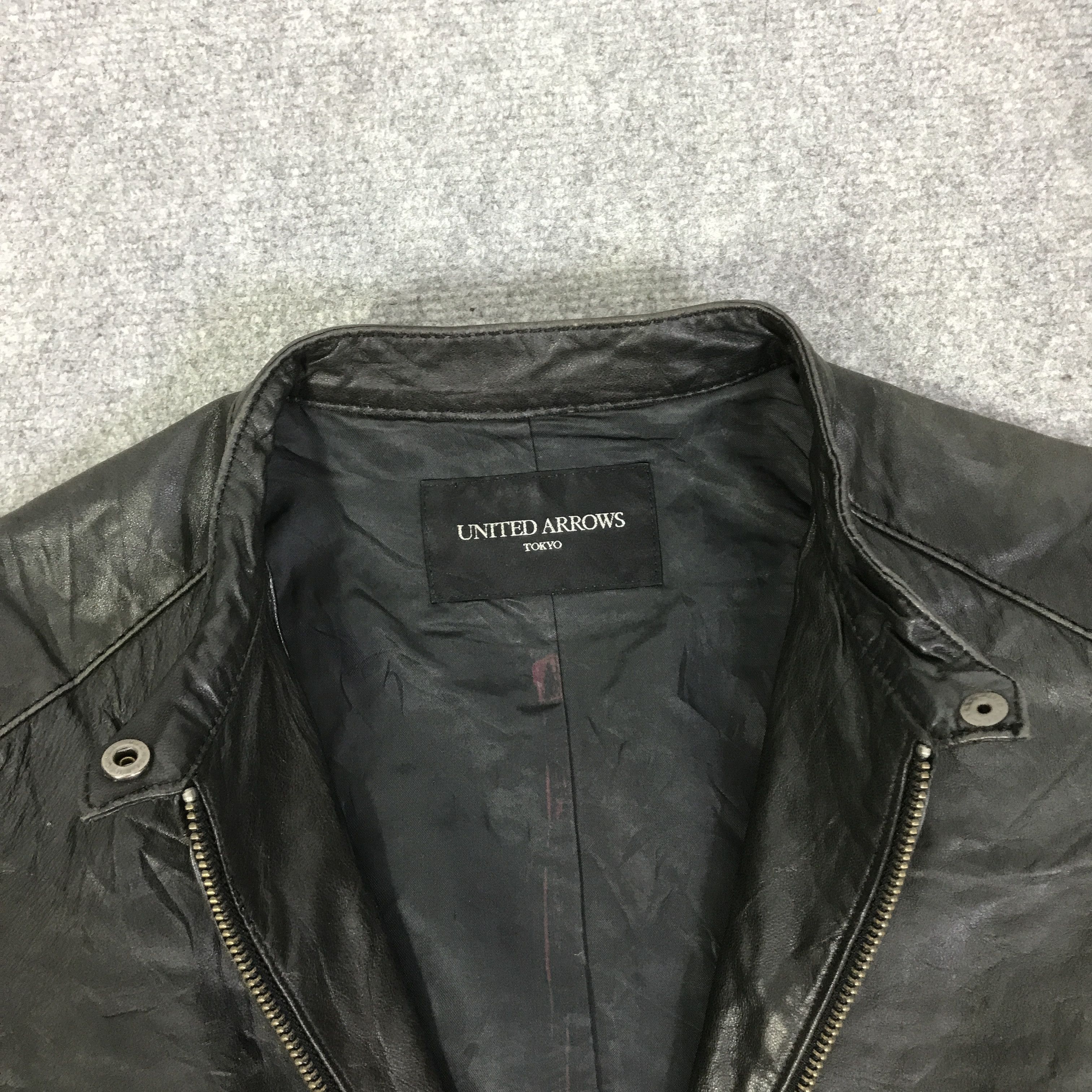 United Arrows UNITED ARROWS TOKYO LEATHER PUNK JACKET K83B16 Size US XXS / EU 40 - 7 Thumbnail