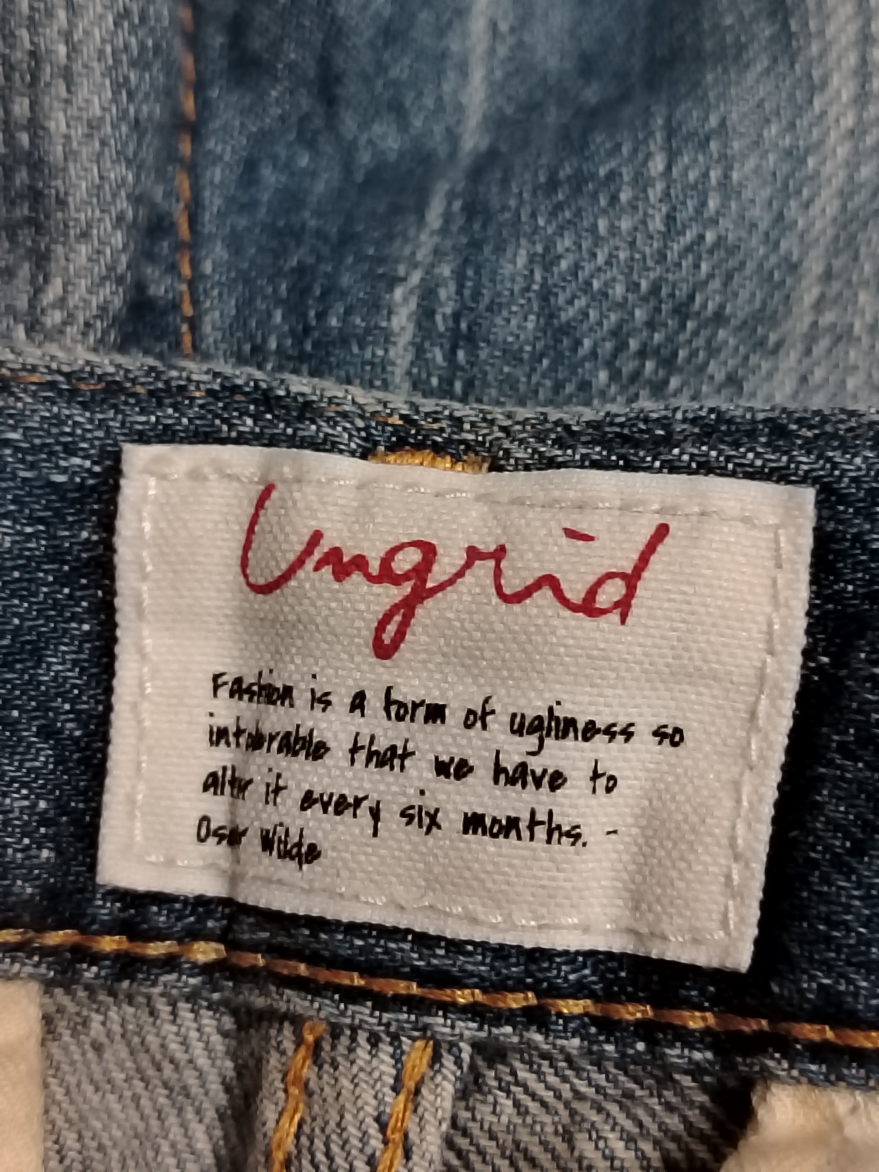 Japanese Brand Ungrid striped jeans vintage style Size US 31 - 5 Thumbnail