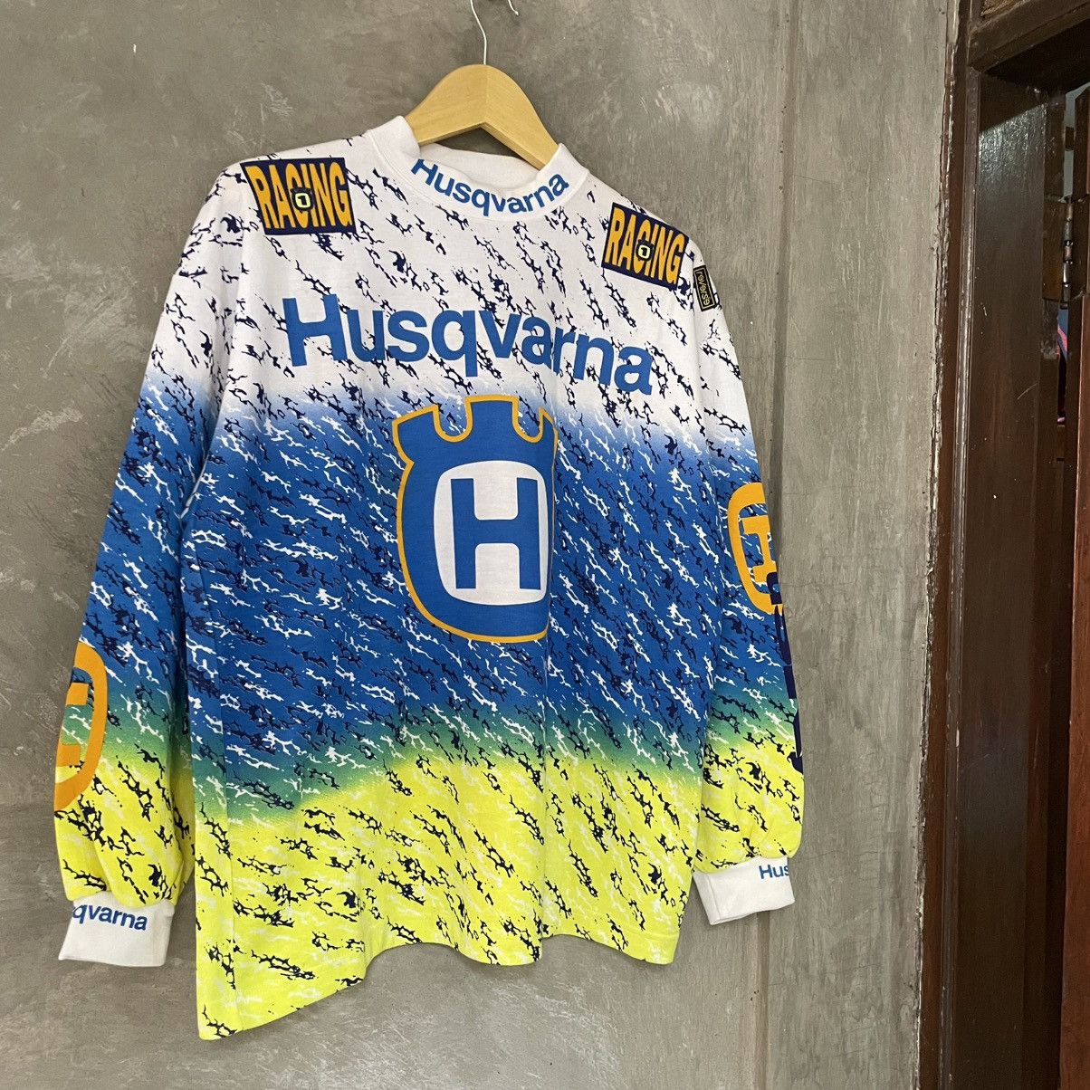Gear for Sports × Vintage New Old Stock Vintage 90s Jersey Motocross Husqvarna Size US L / EU 52-54 / 3 - 4 Thumbnail